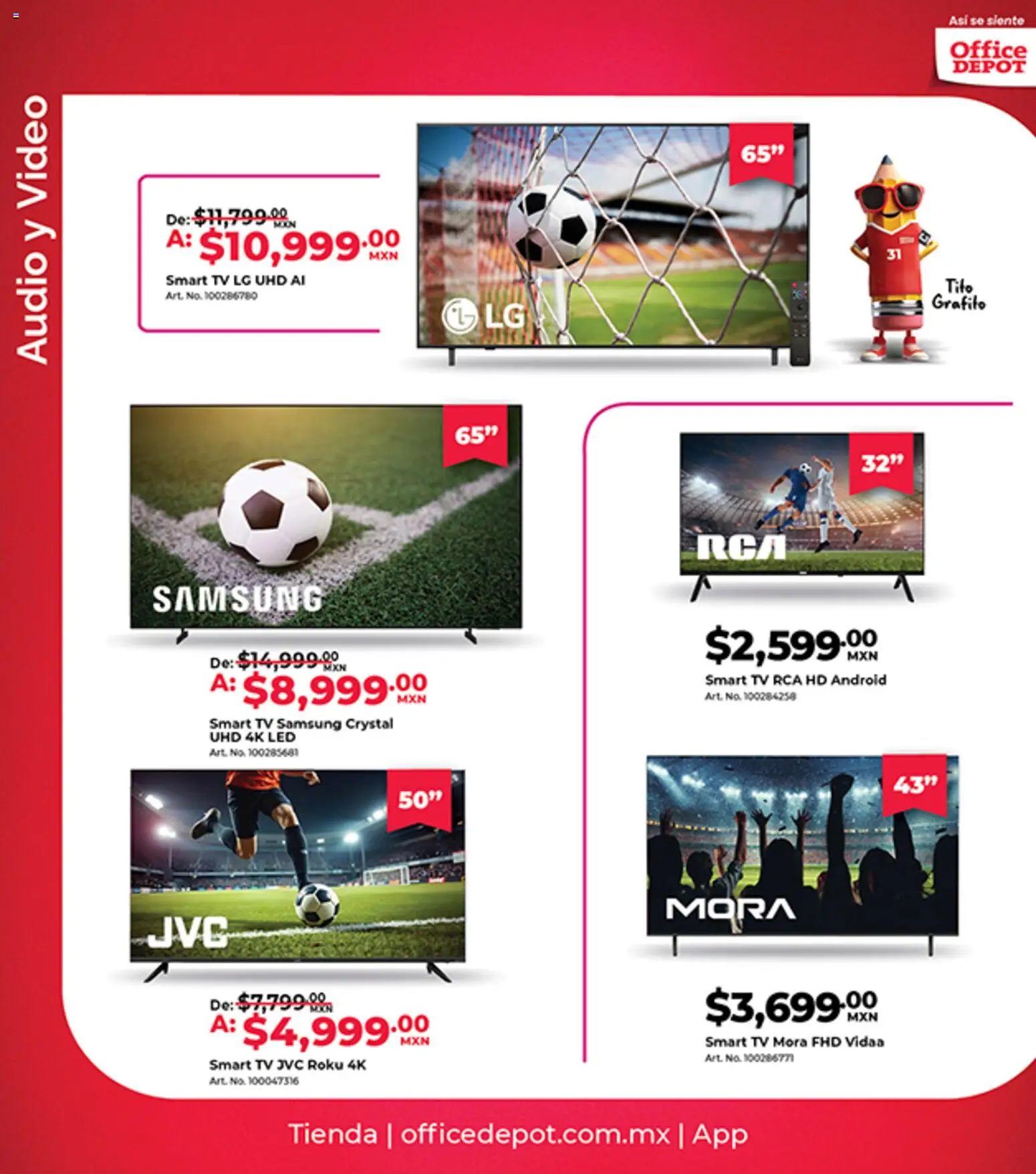 Nuevas ofertas de Office Depot válidas en toda la República Mexicana desde el 01.05.2026. ¡Encuentra las mejores ofertas en Office Depot catálogo! | Página: 11 | Productos: Audio, Video