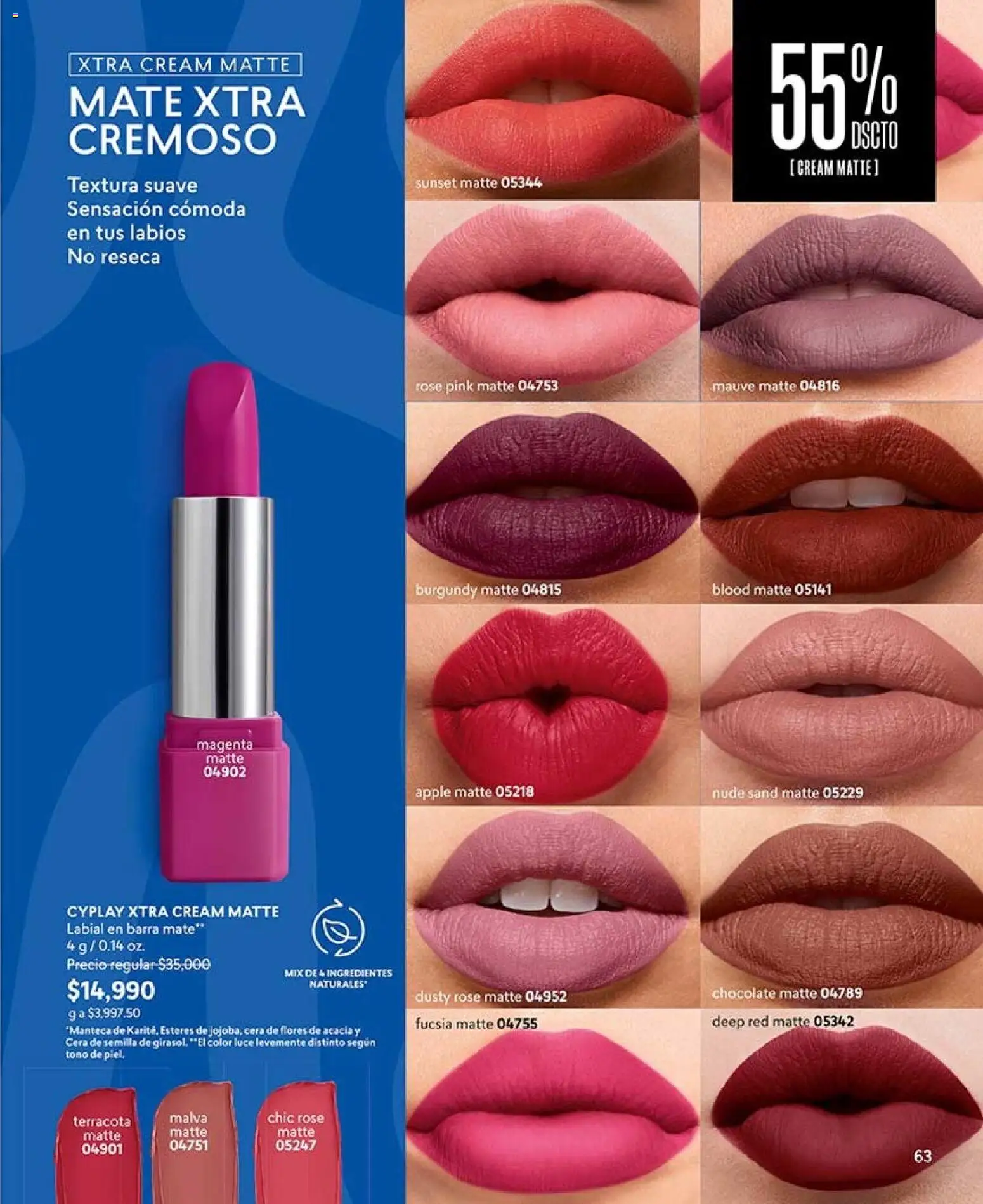 CyZone revista - valida desde el 17/08/2026 | Página: 63 | Productos: Flores, Cera, Cómoda, Manteca
