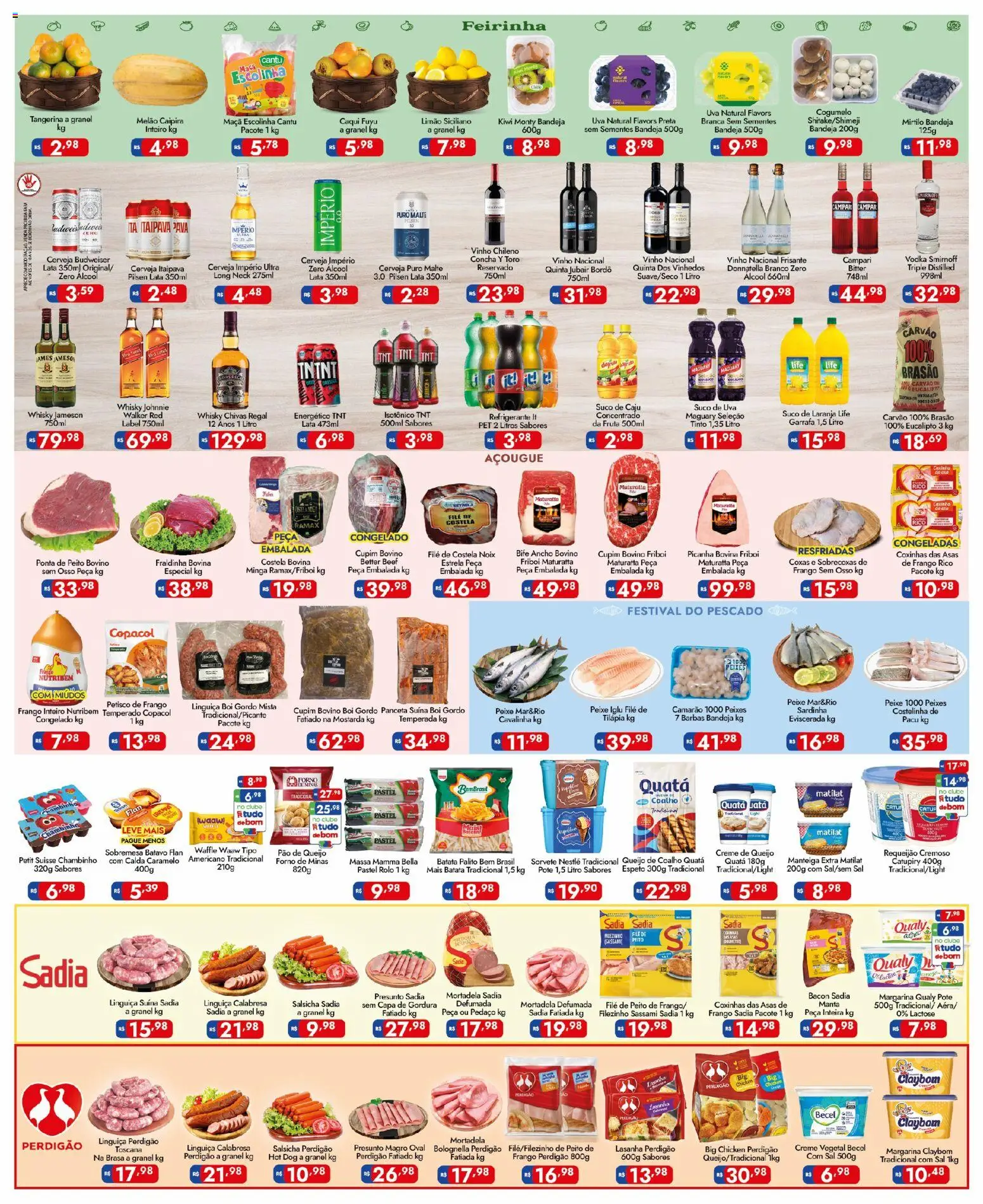 Supermercados Rondon Folheto - válido de 08.05.2026 | Página: 2 | Produtos: Linguiça, Presunto, Vinho, Mortadela