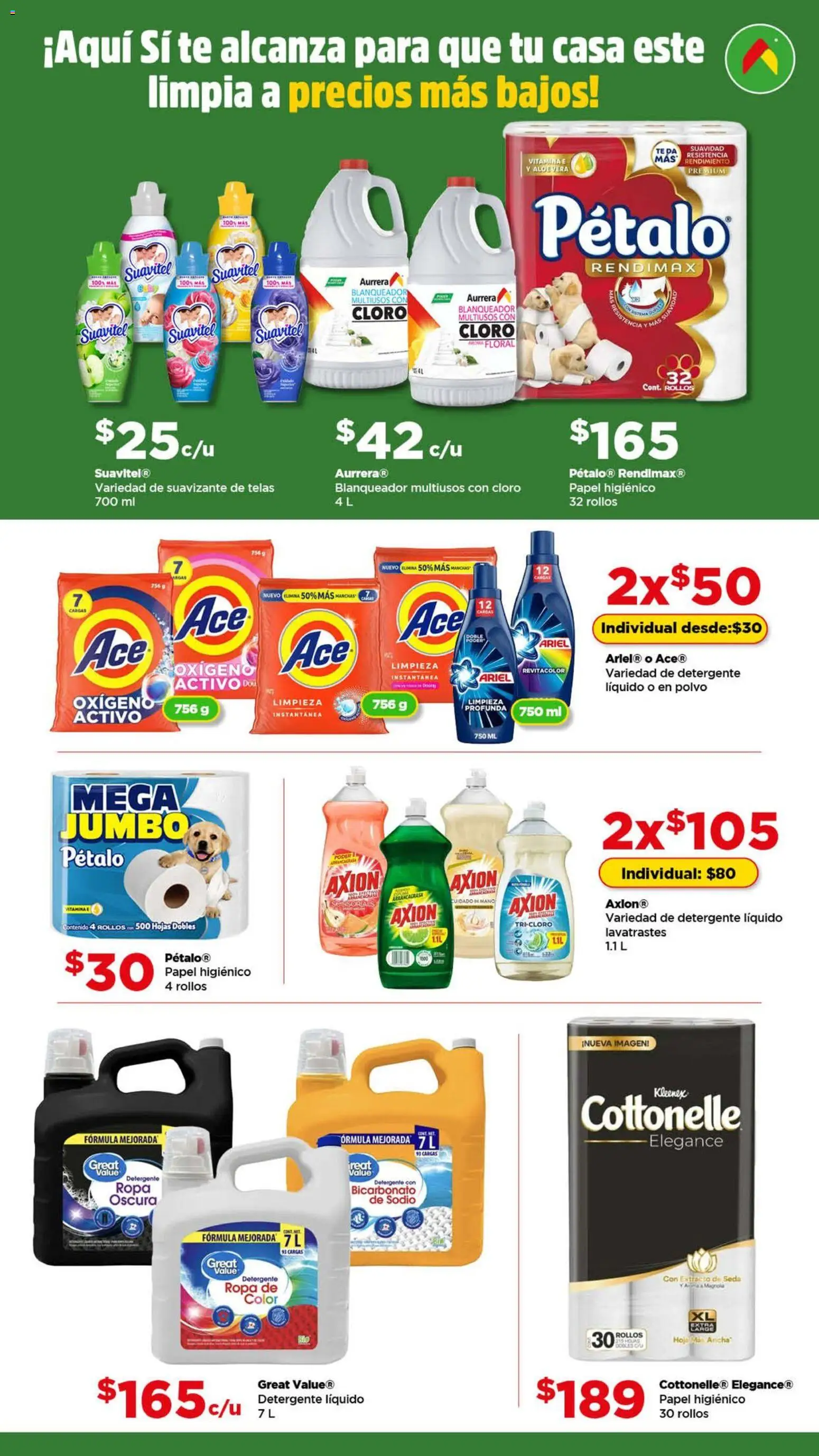 Nuevas ofertas de Bodega Aurrerá válidas en toda la República Mexicana desde el 03.06.2026. ¡Encuentra las mejores ofertas en Bodega Aurrerá folleto! | Página: 4 | Productos: Detergente, Cloro, Ropa, Polvo