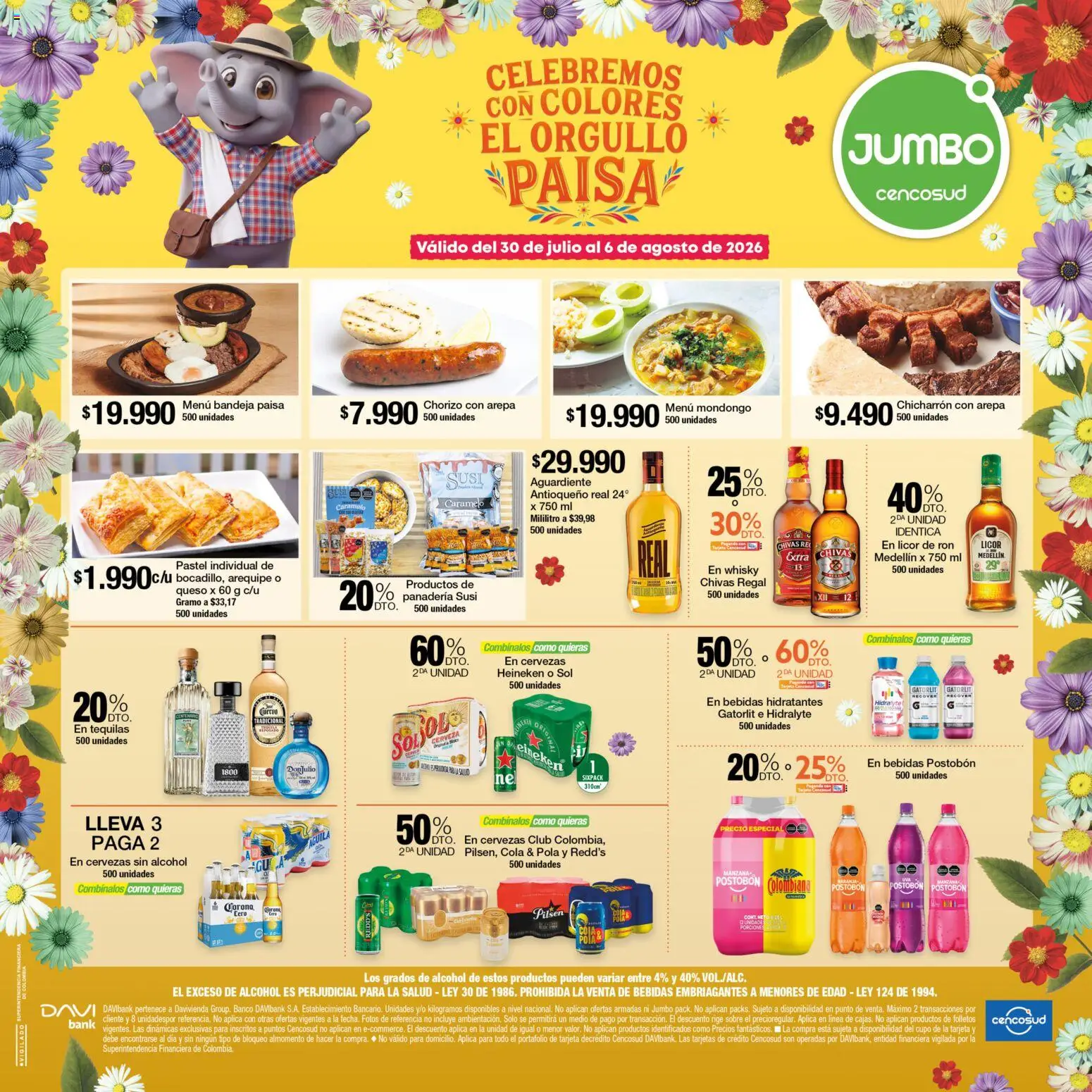 Jumbo revista - valida desde el 30/07/2026 | Página: 1 | Productos: Banco, Individual, Sobre, Cerveza