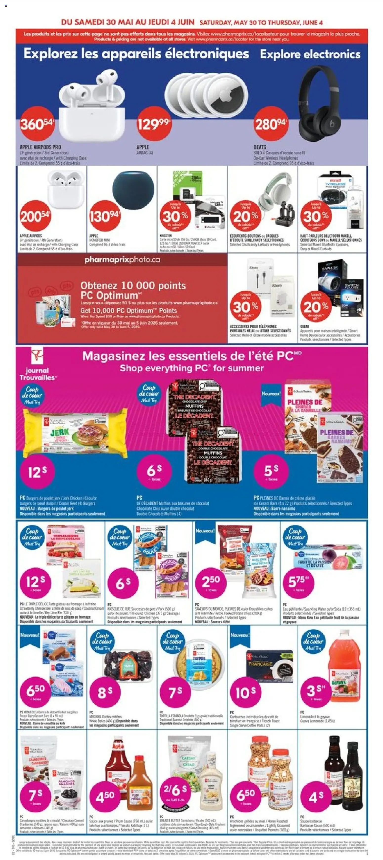 Pharmaprix flyer valid from 29.05.2026 | Page: 9 | Products: Chips, Headphones, Memory card, Pork