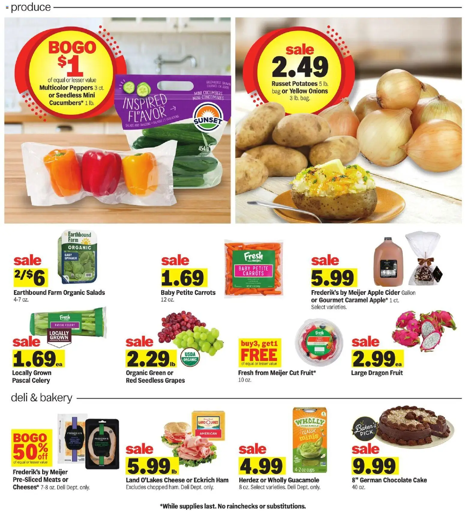 Meijer Weekly Ad - valid from 09/09/2026 | Page: 6 | Products: Spinach, Cucumbers, Fruit, Bag