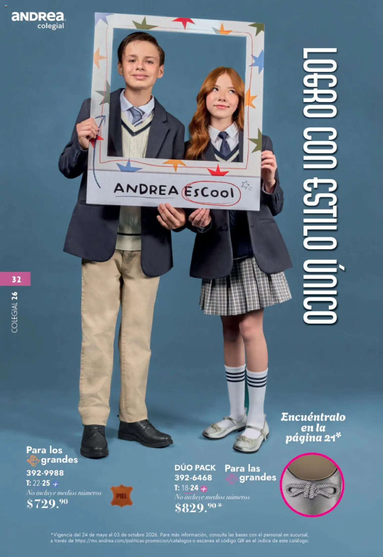 Nuevas ofertas de Andrea válidas en toda la República Mexicana desde el 23/05/2026. ¡Encuentra las mejores ofertas en Andrea catálogo Colegial! | Página: 32