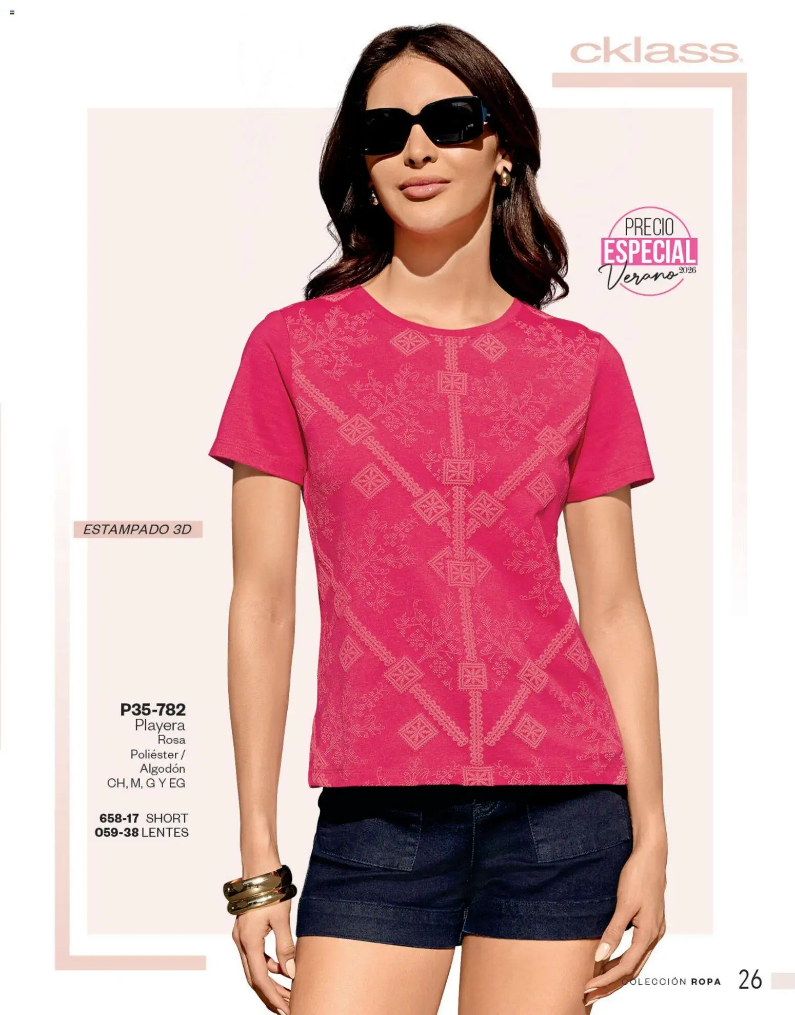 Nuevas ofertas de Cklass válidas en toda la República Mexicana desde el 05.03.2026. ¡Encuentra las mejores ofertas en Cklass catálogo Complemento Verano Ropa! | Página: 27 | Productos: Lentes, Algodón, Ropa, Playera
