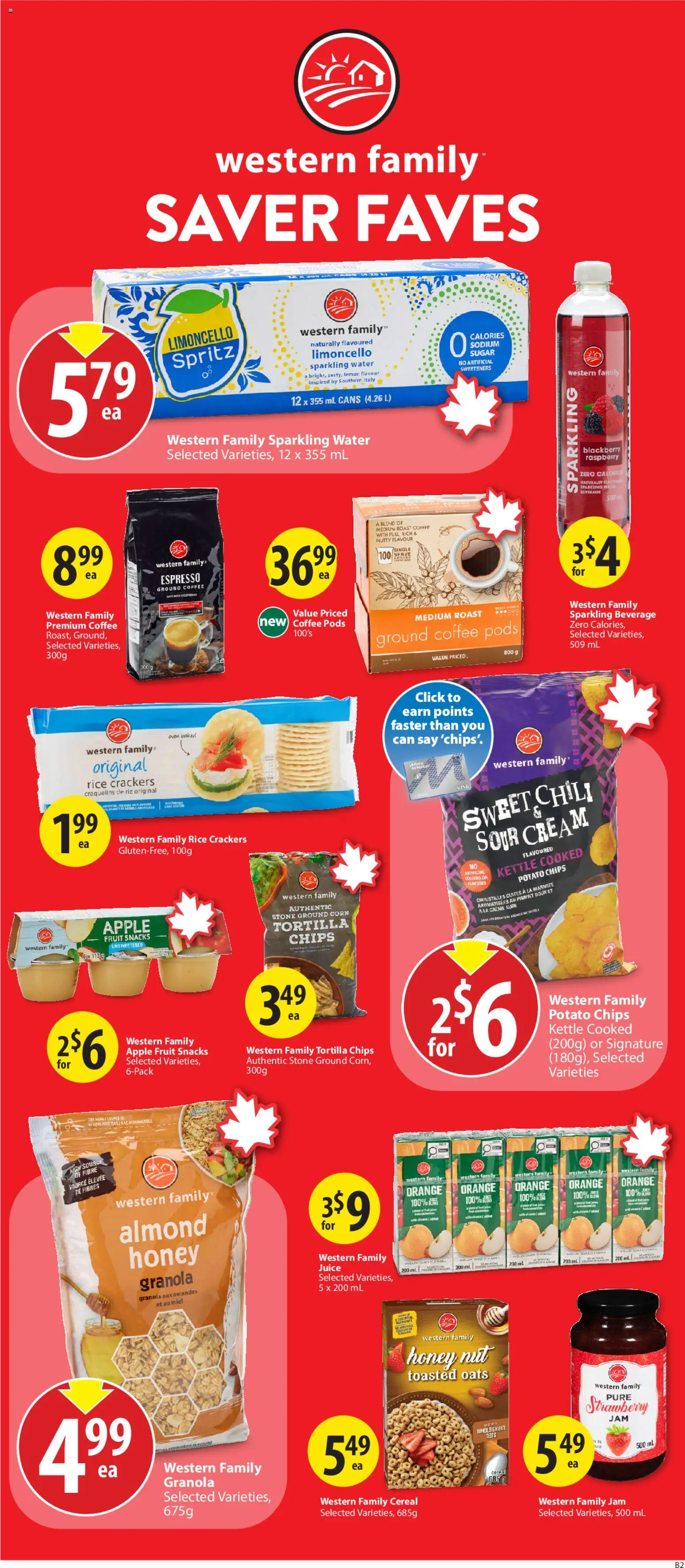 Save on foods flyer valid from 16.04.2026 | Page: 15 | Products: Rice, Sour cream, Coffee, Juice