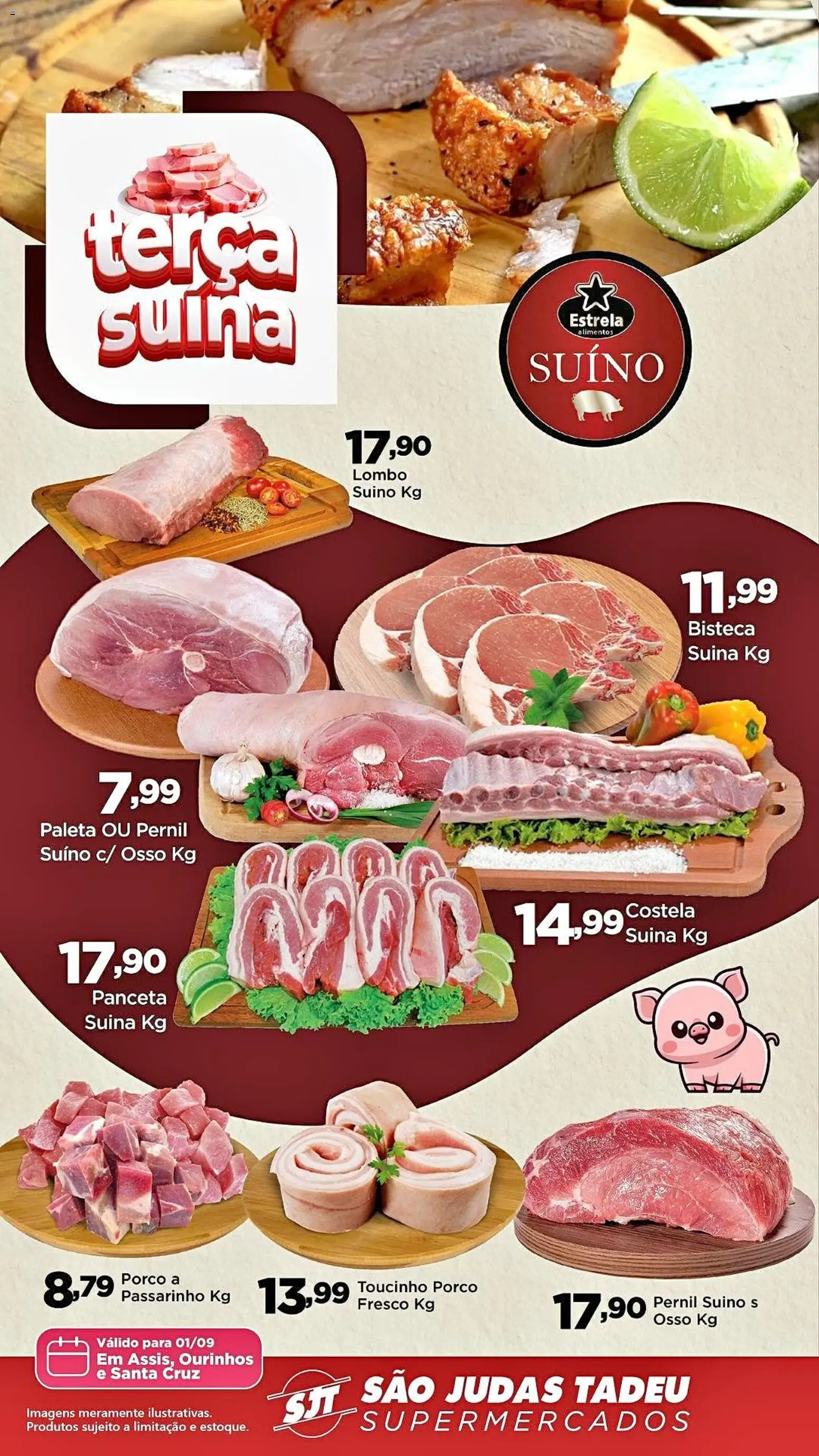 São Judas Tadeu Folheto - válido de 01/09/2026 | Página: 1 | Produtos: Lombo, Pernil, Alimentos, Pernil suíno