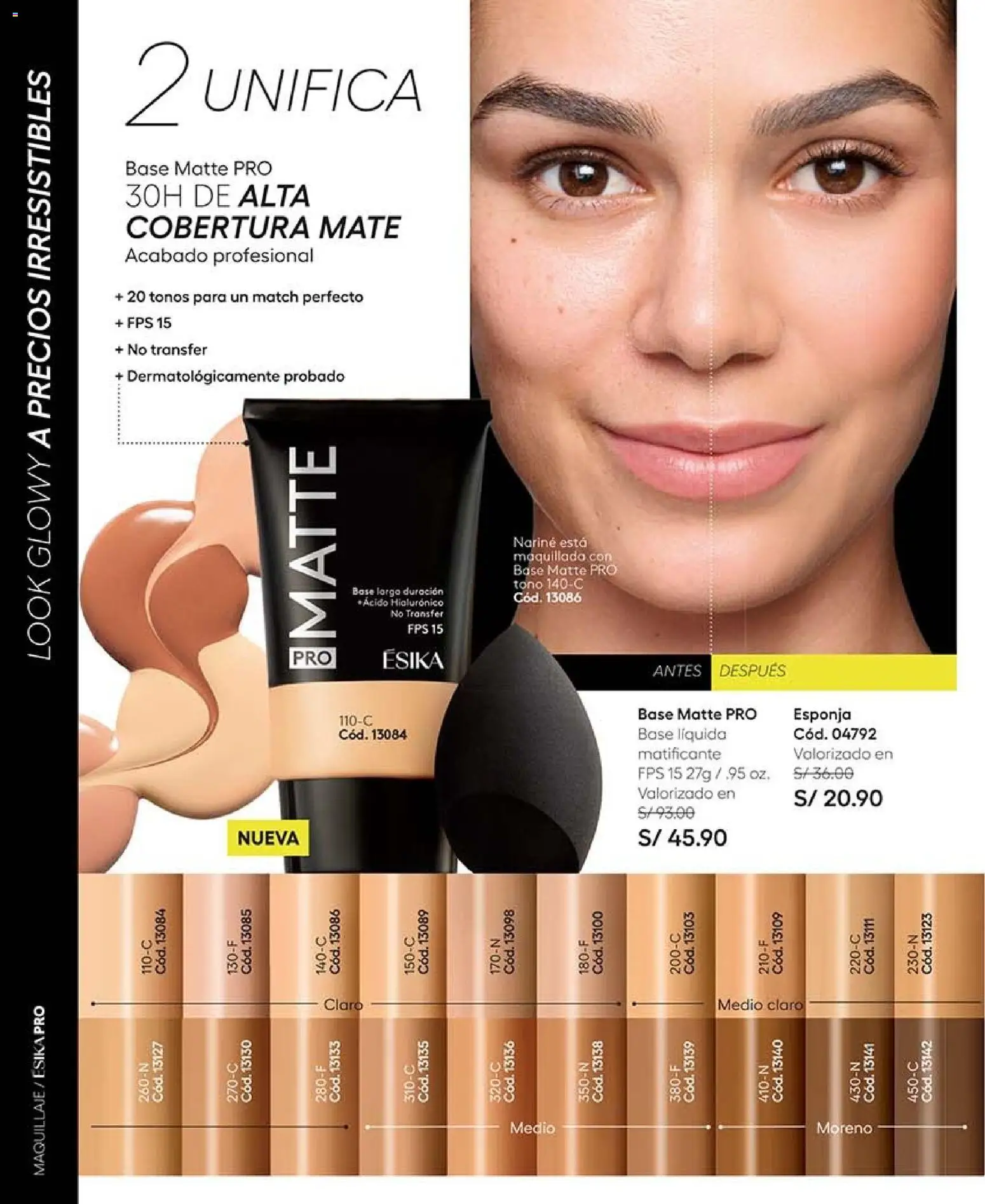 Catálogo Ésika válido desde 09/09/2026 | Página: 38 | Productos: Esponja, Maquillaje
