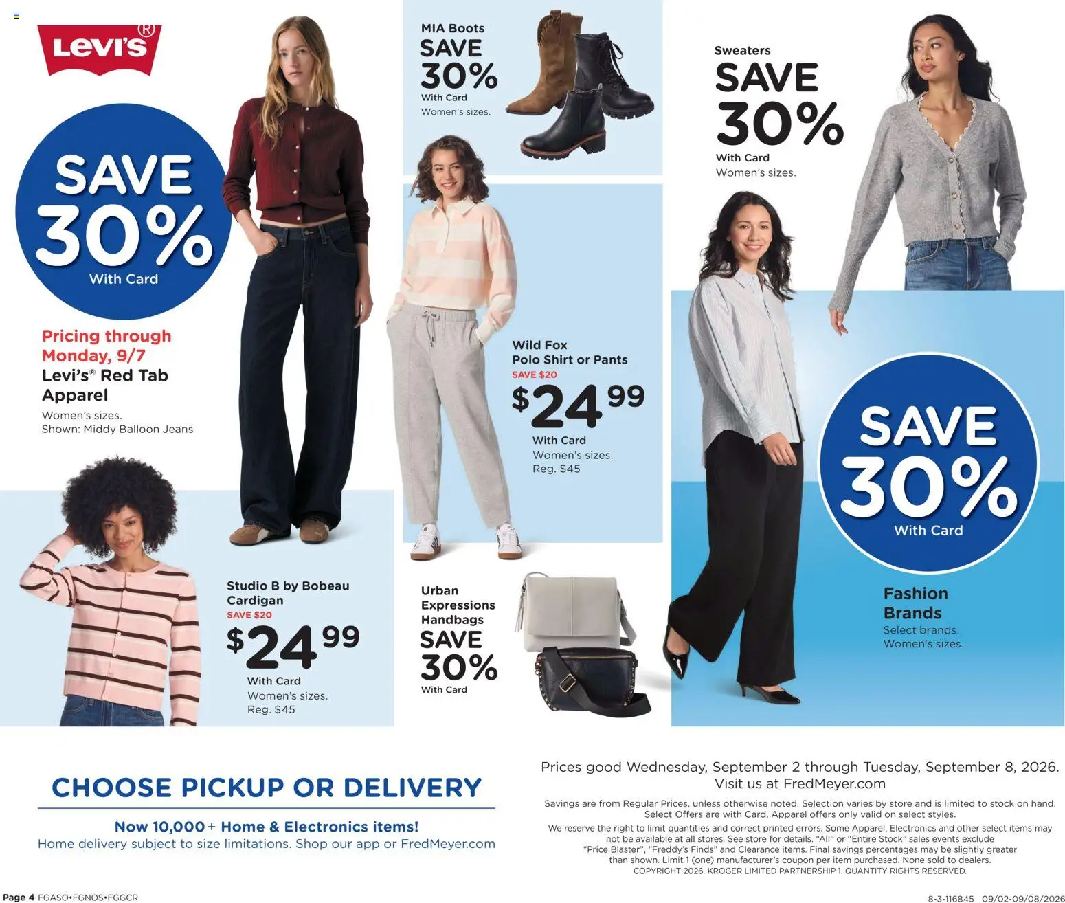 Fred Meyer Home & Apparel - valid from 09/02/2026 | Page: 4 | Products: Shirt, Pants, Boots, Jeans