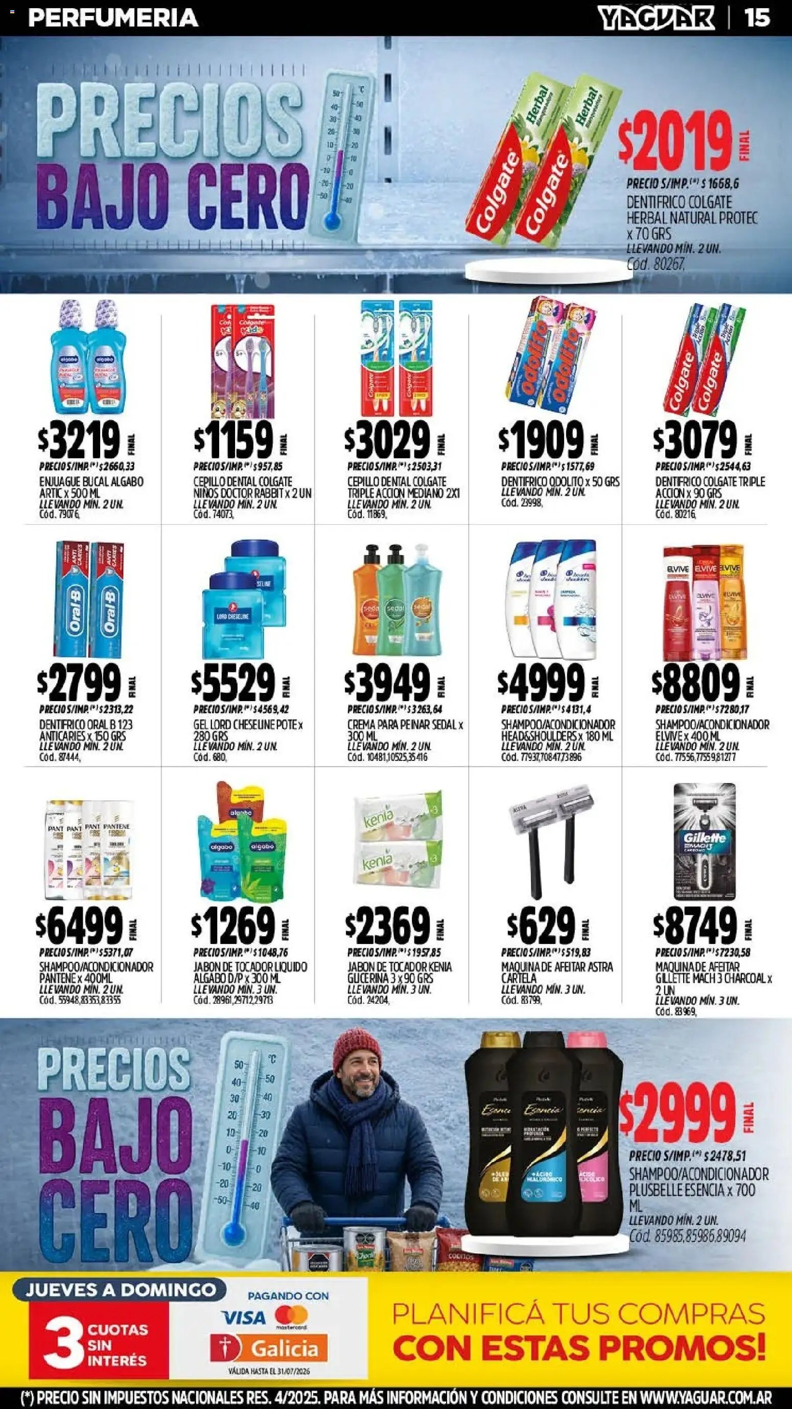 Yaguar - Oferta Semanal Chaco │ válido desde el 20/07/2026 | Página: 15 | Productos: Cepillo, Jabón, Enjuague bucal, Crema