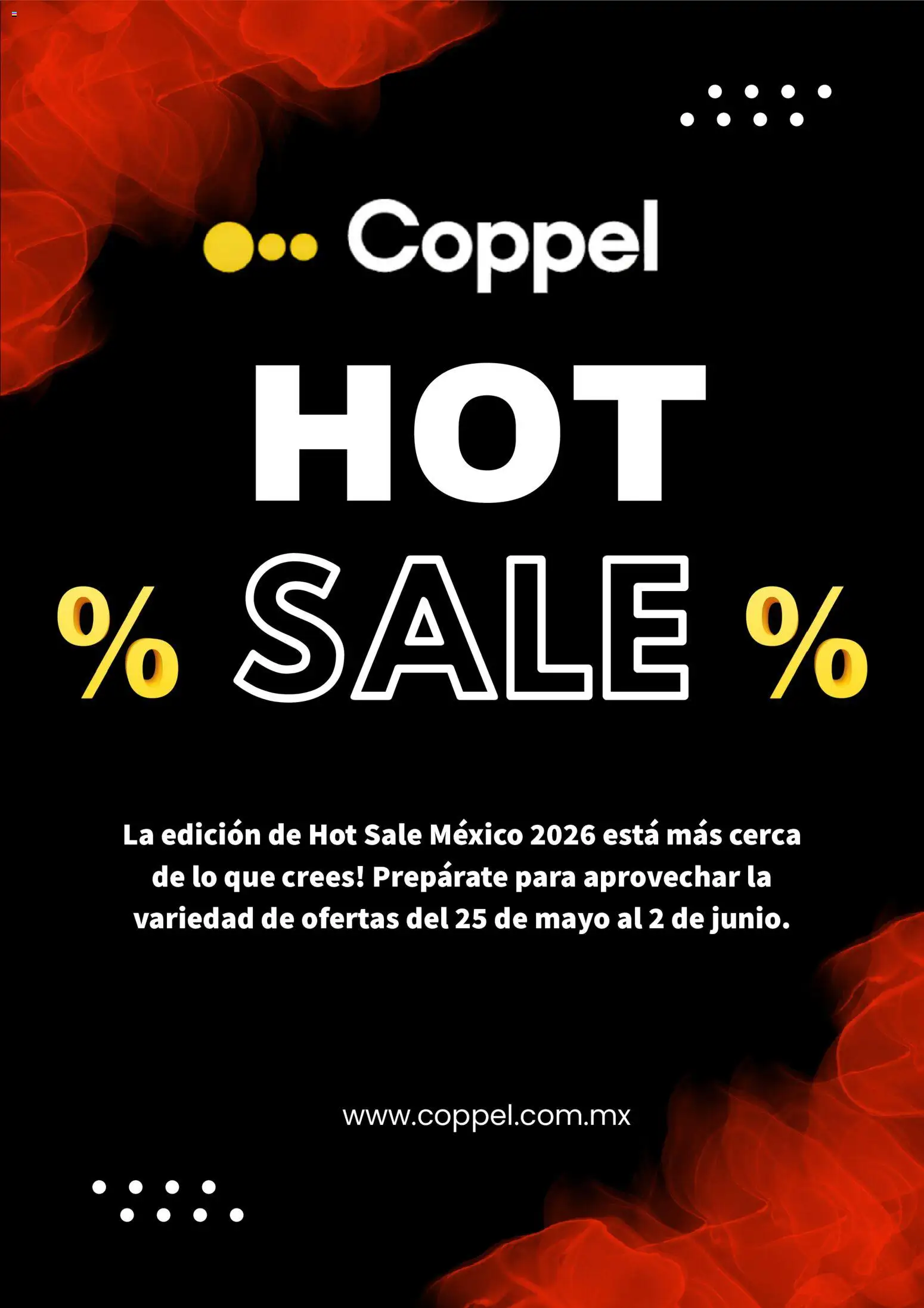 Nuevas ofertas de Coppel válidas en toda la República Mexicana desde el 05.05.2026. ¡Encuentra las mejores ofertas en Coppel Hot Sale aviso! | Página: 1