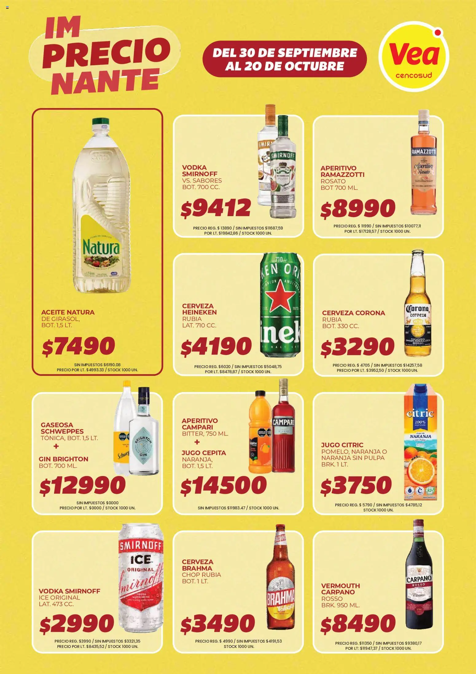 Vea - Volante imPRECIOnante Cuyo │ válido desde el 30/09/2026 | Página: 10 | Productos: Vodka, Cerveza Corona, Gaseosa, Cerveza