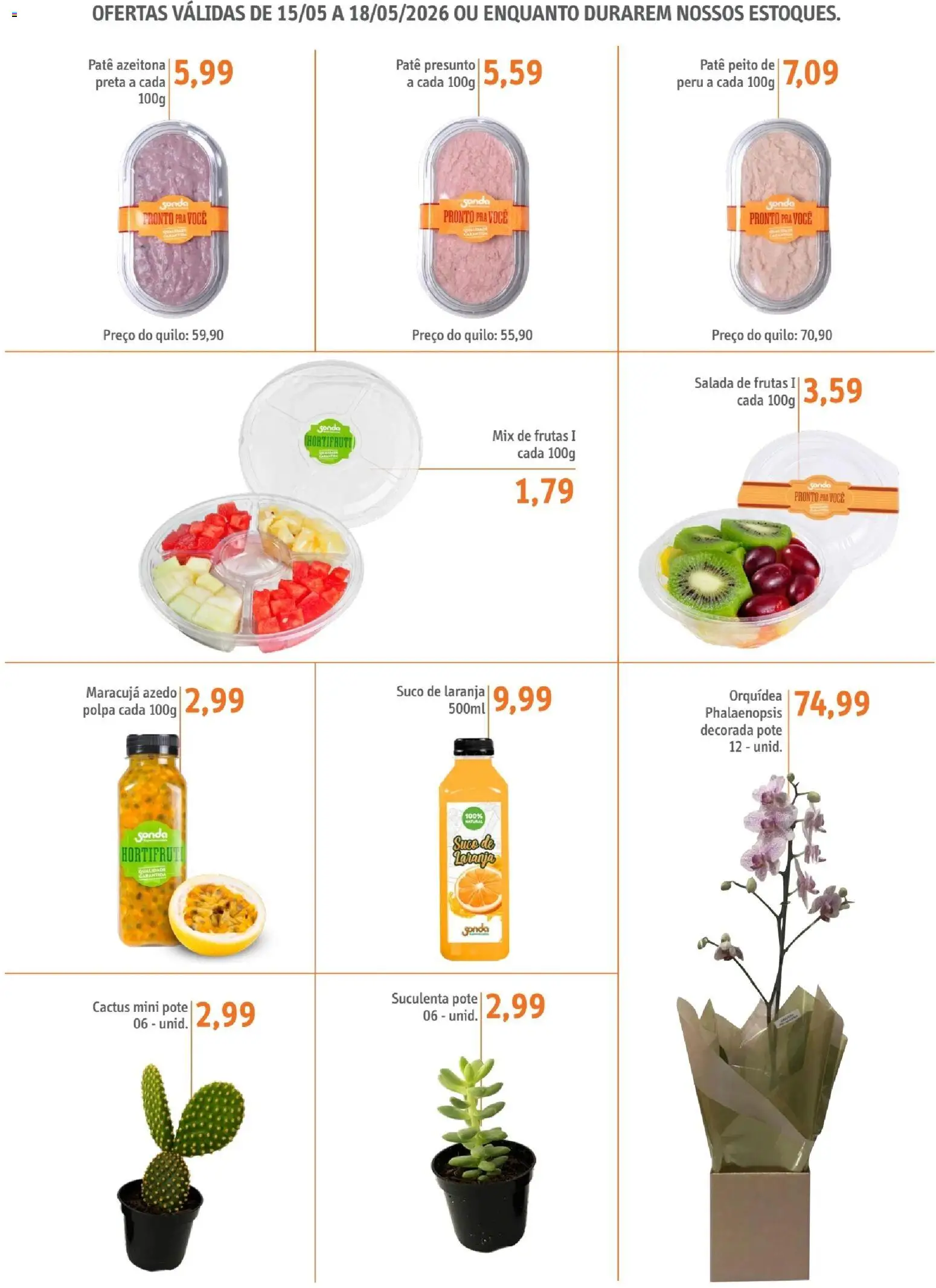 Sonda Folheto - válido de 15.05.2026 | Página: 6 | Produtos: Maracujá, Presunto, Suco, Salada