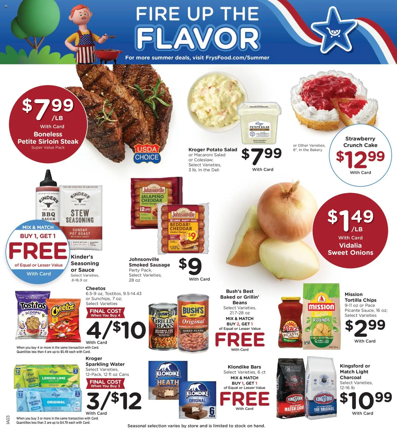 Fry's Food Weekly Ad - valid from 06/24/2026 | Page: 6 | Products: Bourbon, Water, Lemon, Sausage