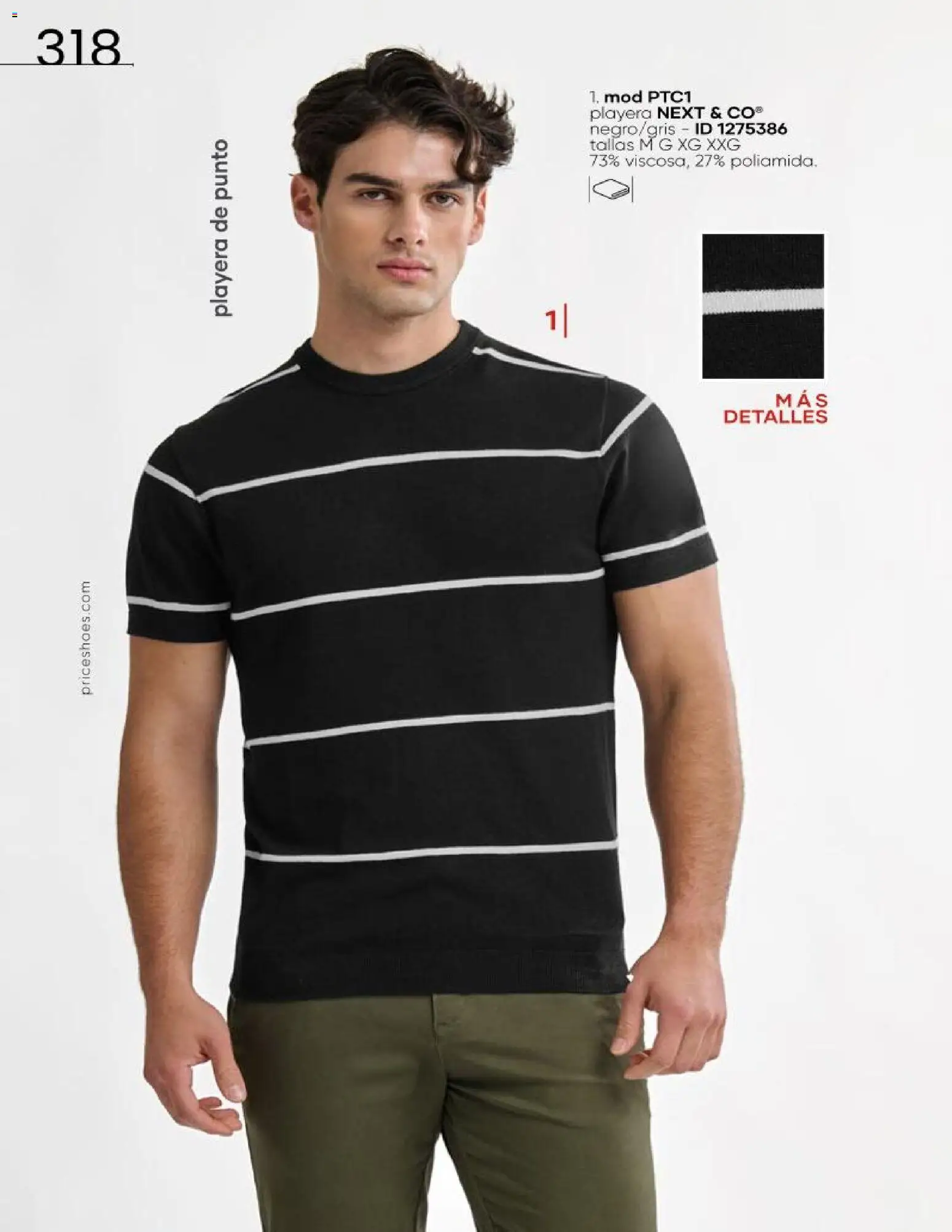Nuevas ofertas de Price Shoes válidas en toda la República Mexicana desde el 16.06.2026. ¡Encuentra las mejores ofertas en Price Shoes catálogo Cierre de temporada! | Página: 318 | Productos: Playera