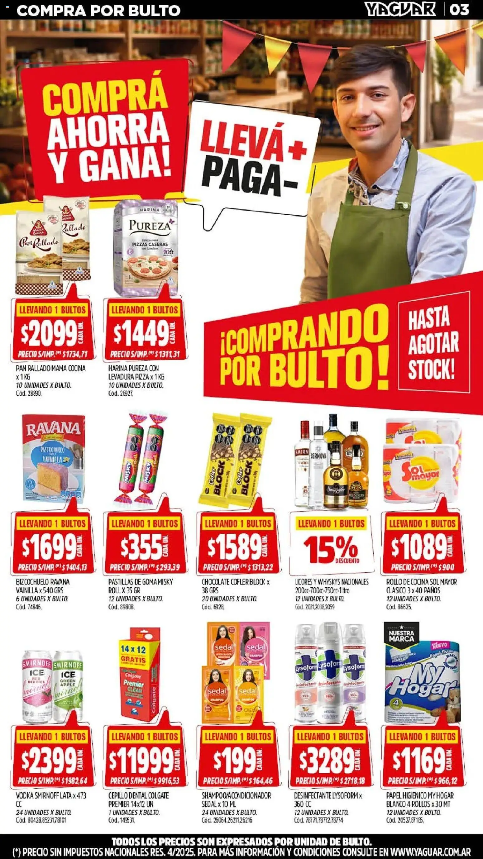 Yaguar - Oferta Semanal Parque Chacabuco │ válido desde el 28/09/2026 | Página: 3 | Productos: Cepillo, Pan, Pizza, Pan rallado