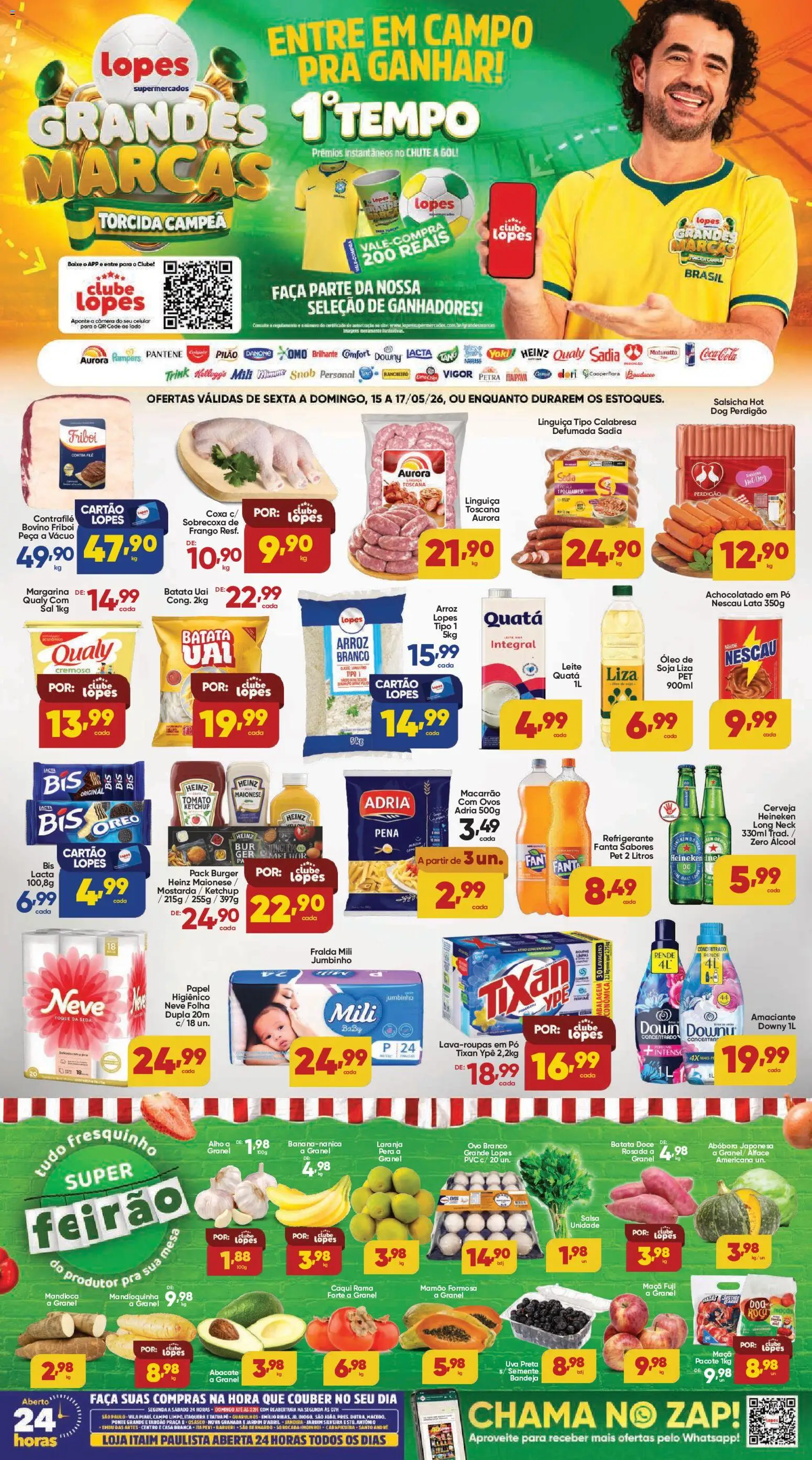 Lopes Supermercados Folheto - válido de 15.05.2026 | Página: 1 | Produtos: Achocolatado, Ovos, Câmera, Soja