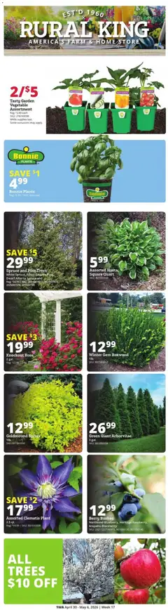 Preview of Rural King weekly ads valid from 30.04.2026