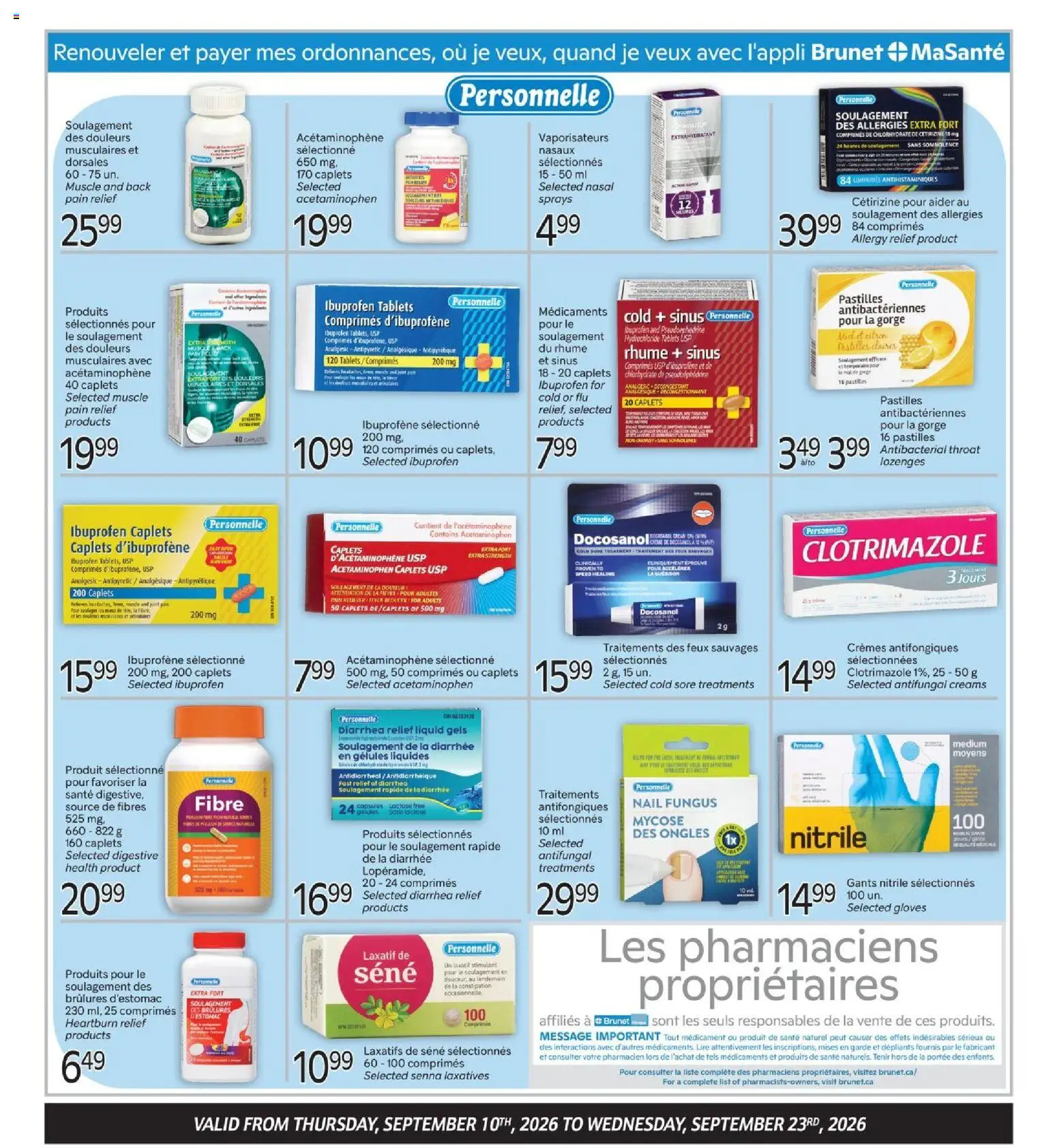 Brunet flyer valid from Sep 10, 2026 | Page: 3 | Products: Gloves, Capsules