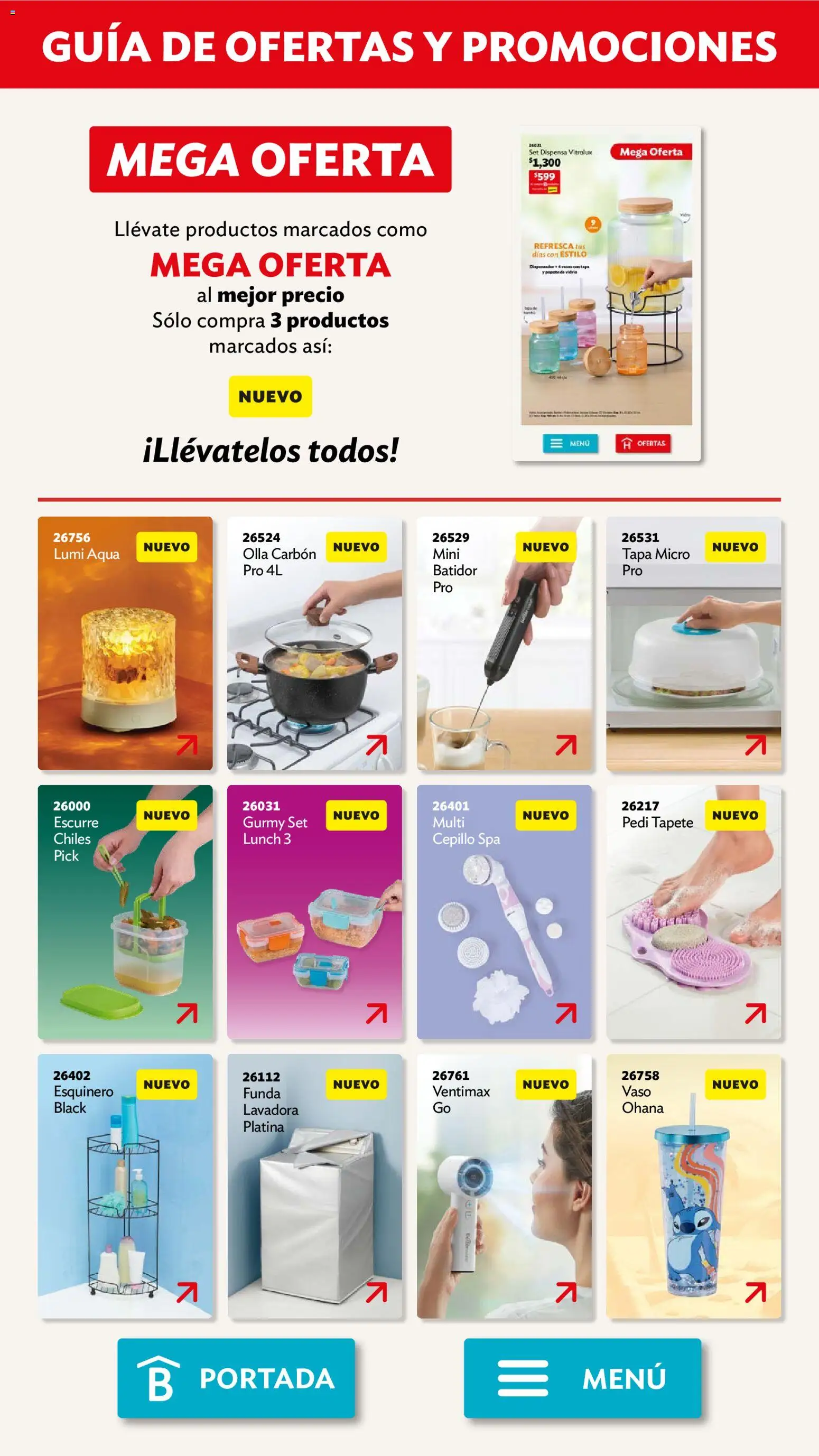 Nuevas ofertas de Betterware válidas en toda la República Mexicana desde el 30.03.2026. ¡Encuentra las mejores ofertas en Betterware campaña 4 2026! | Página: 113 | Productos: Cepillo, Funda, Lavadora, Batidor