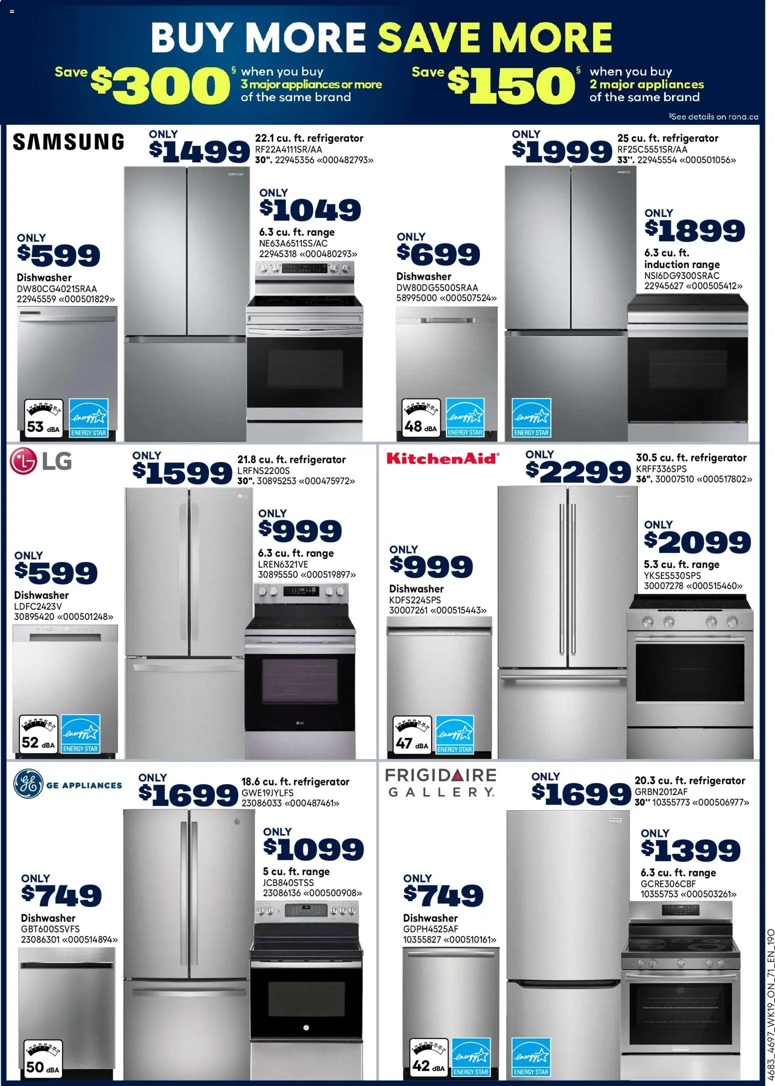 Rona flyer valid from 04.06.2026 | Page: 20 | Products: Refrigerator, Dishwasher