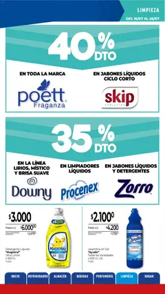 Vista previa La Anonima catálogo válido desde el 16/07/2026 | Página: 25 | Productos: Lavandina, Detergente, Limón