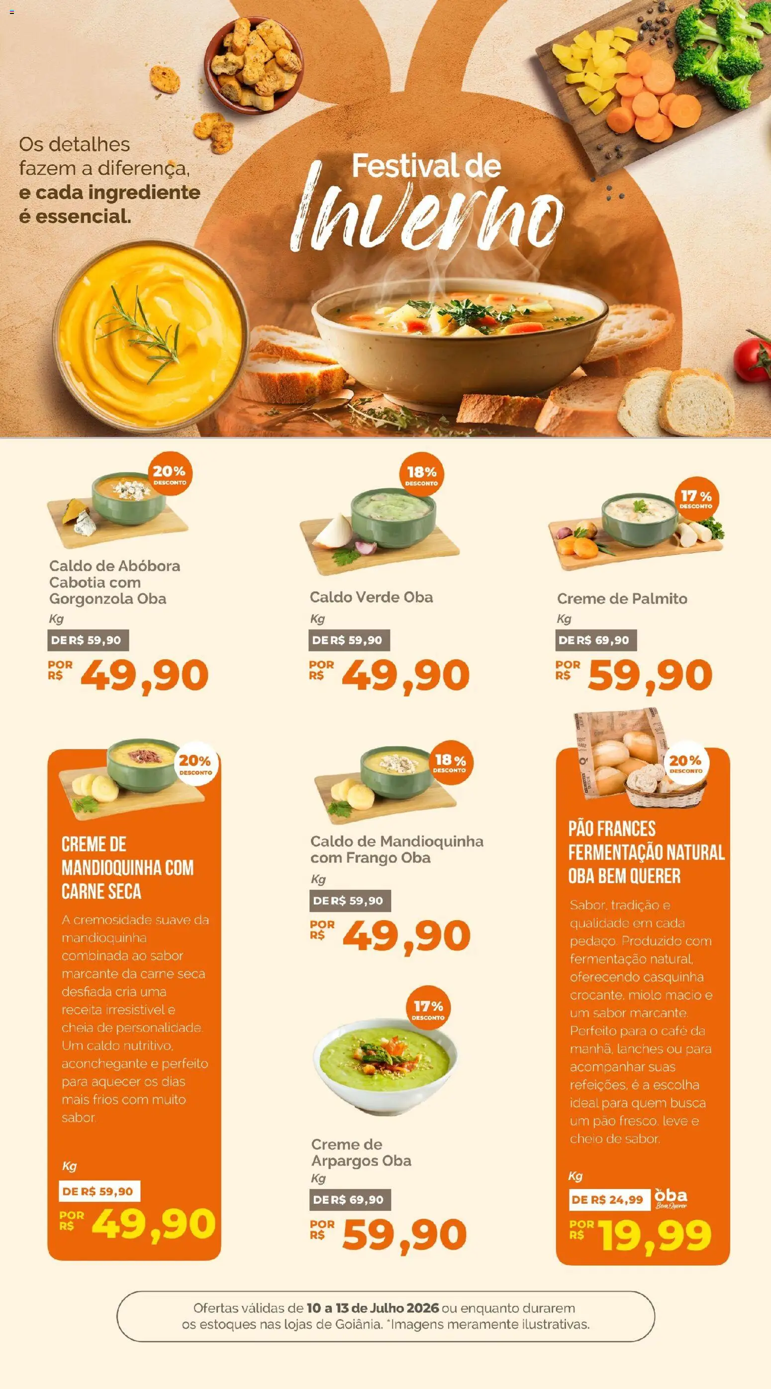 Oba Hortifruti Folheto - válido de 10/07/2026 | Página: 4 | Produtos: Abóbora, Café, Carne, Frango