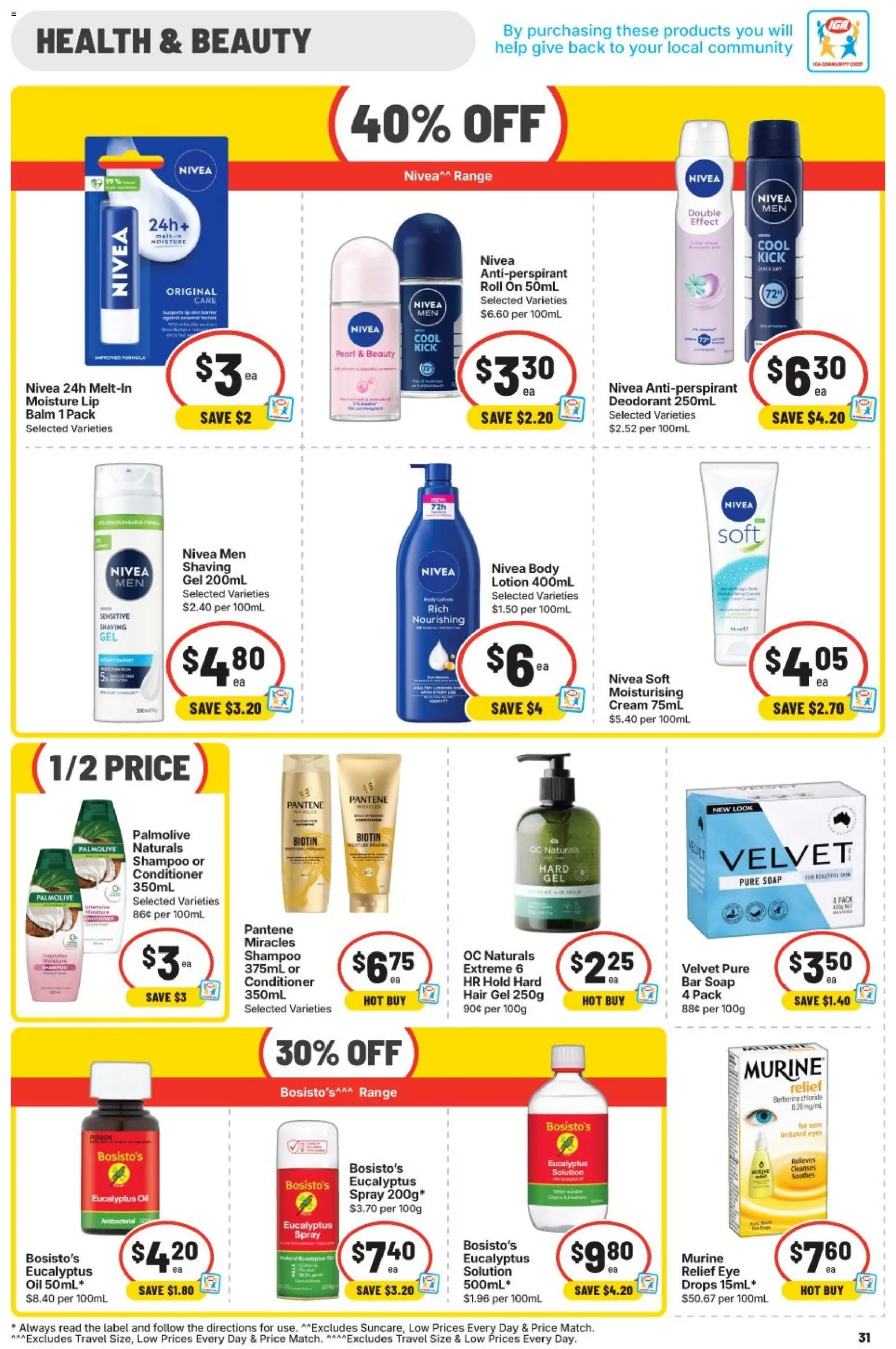 IGA catalogue - valid from 17.06.2026 | Page: 31 | Products: Oil, Soap, Deodorant, Cream