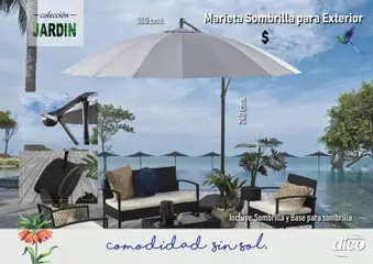 Vista previa de Muebles Dico catálogo Coleccion Jardin, nuevo folleto de la tienda, válido en México a partir del 14.04.2026 | Página: 10 | Productos: Sombrilla