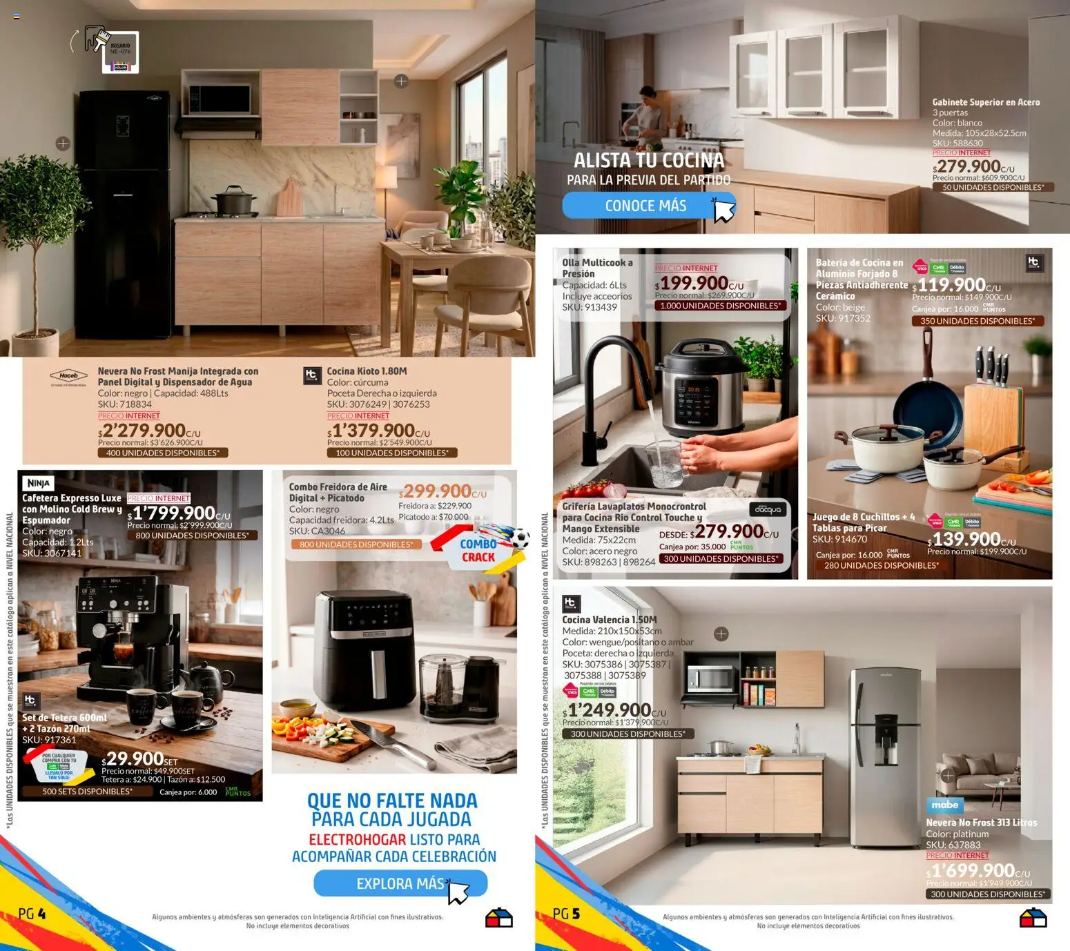 Homecenter revista - valida desde el 21.05.2026 | Página: 3 | Productos: Cocina, Nevera, Olla, Curcuma