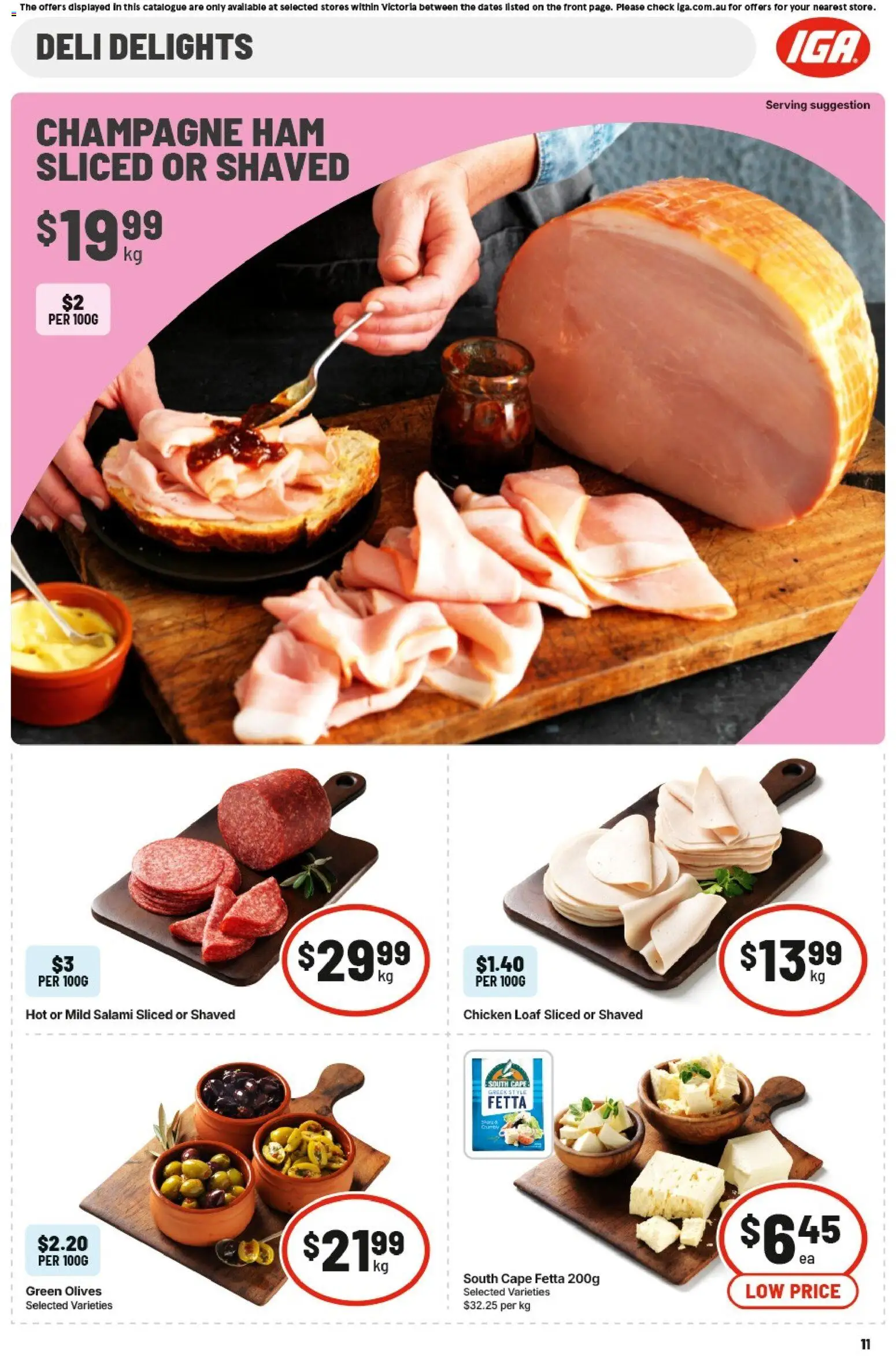 IGA catalogue - valid from 20.05.2026 | Page: 14 | Products: Salami, Ham, Chicken, Olives
