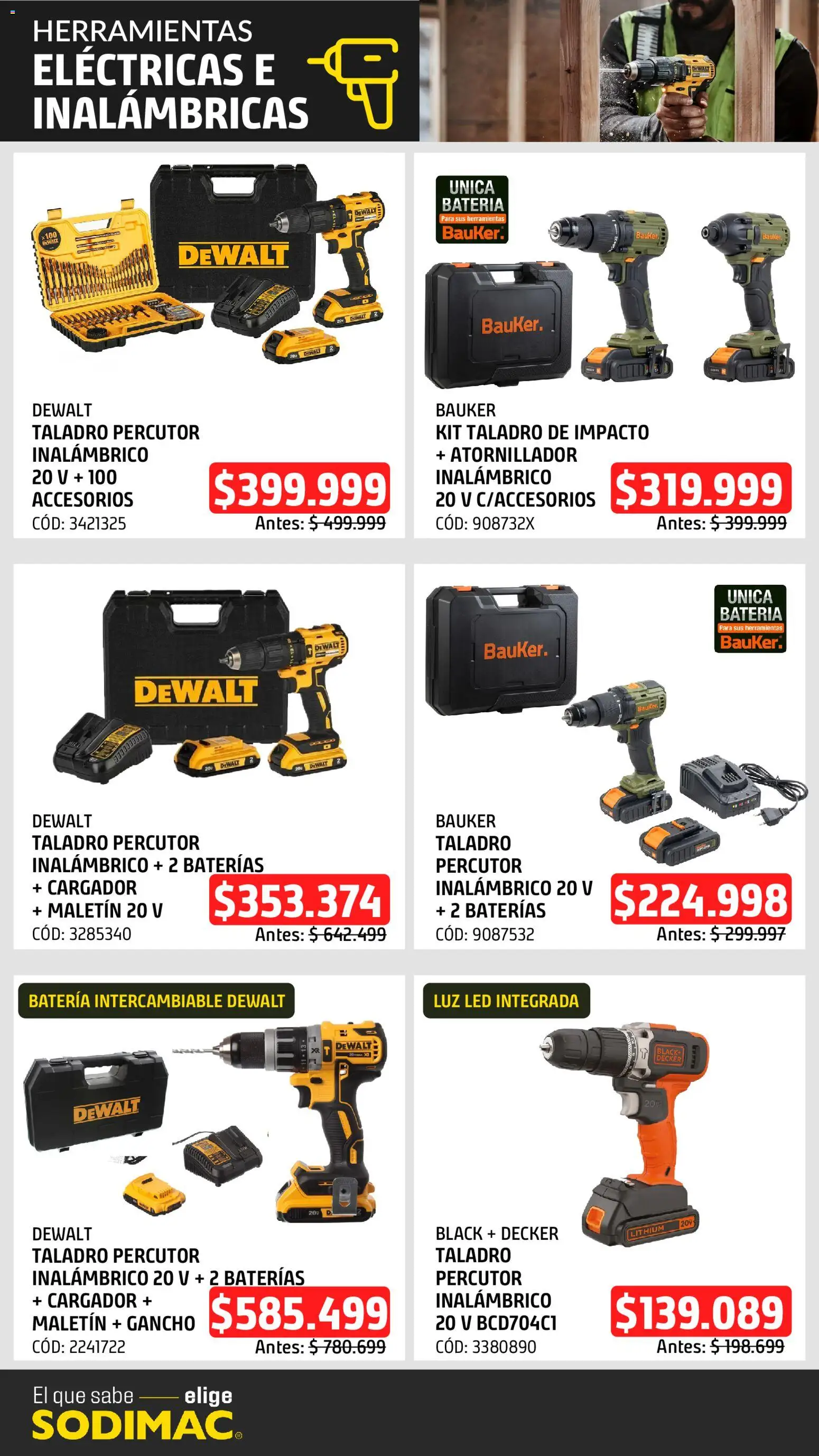 Sodimac catálogo │ válido desde el 16.06.2026 | Página: 2 | Productos: Batería, Taladro, Cargador, Maletin