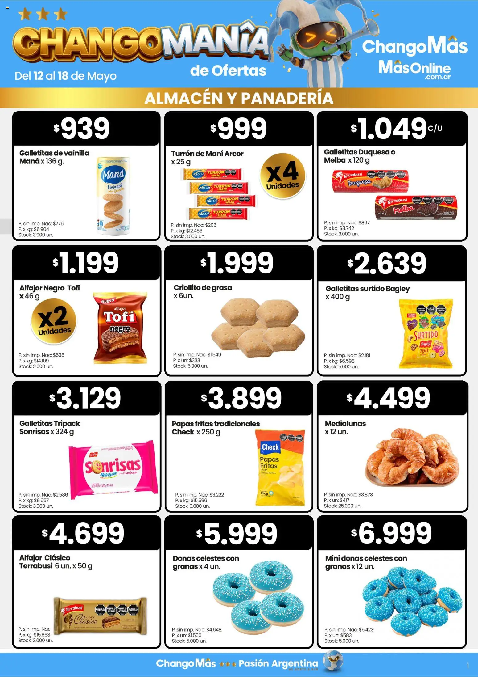 Changomas ofertas │ válido desde el 12.05.2026 | Página: 2 | Productos: Galletitas, Mani, Alfajor, Turrón