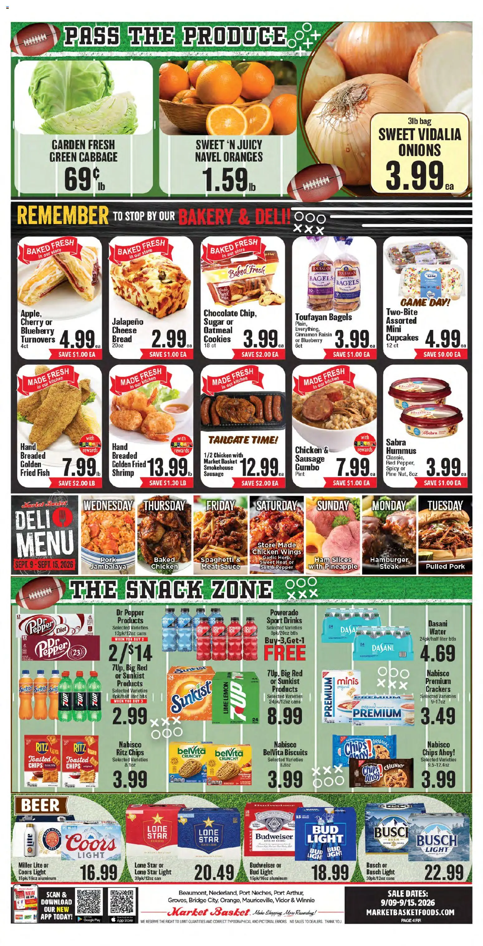Market Basket Weekly Ad - valid from 09/09/2026 | Page: 6 | Products: Bakery, Beer, Fish, Game