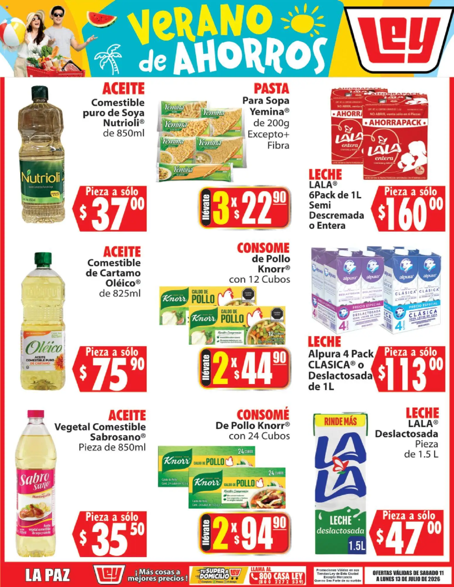 Nuevas ofertas de Casa Ley válidas en toda la República Mexicana desde el 11/07/2026. ¡Encuentra las mejores ofertas en Casa Ley folleto Verano de ahorros! | Página: 1