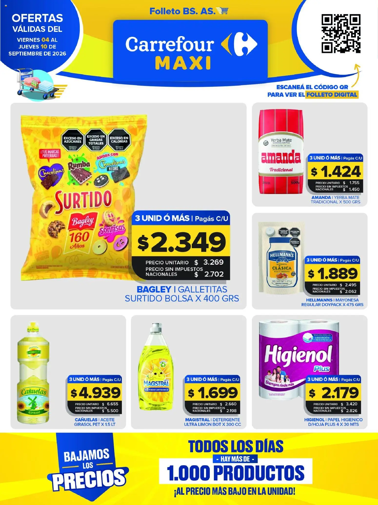 Carrefour Maxi catálogo │ válido desde el 04/09/2026 | Página: 1 | Productos: Bolsa, Mate, Yerba, Detergente