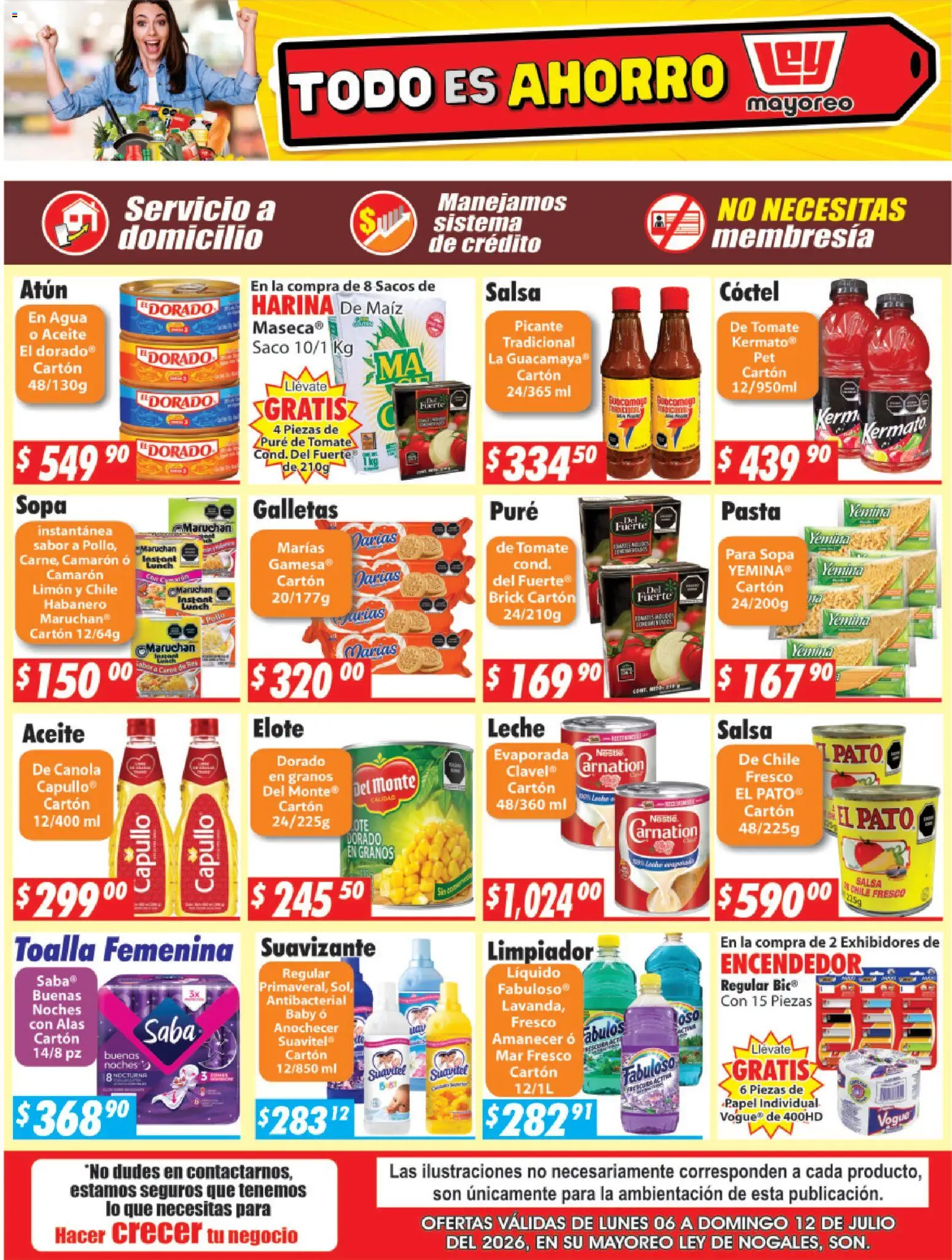Nuevas ofertas de Casa Ley válidas en toda la República Mexicana desde el 06/07/2026. ¡Encuentra las mejores ofertas en Casa Ley folleto Nogales! | Página: 4 | Productos: Res, Pasta, Galletas, Limpiador