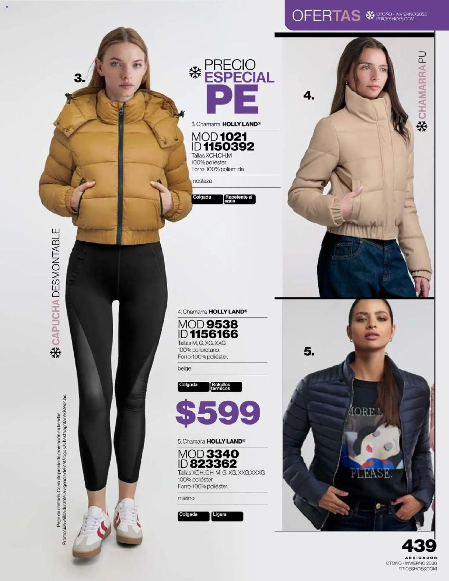 Nuevas ofertas de Price Shoes válidas en toda la República Mexicana desde el 16/09/2026. ¡Encuentra las mejores ofertas en Price Shoes catálogo Abrigador! | Página: 439 | Productos: Mostaza, Chamarra, Agua, Repelente