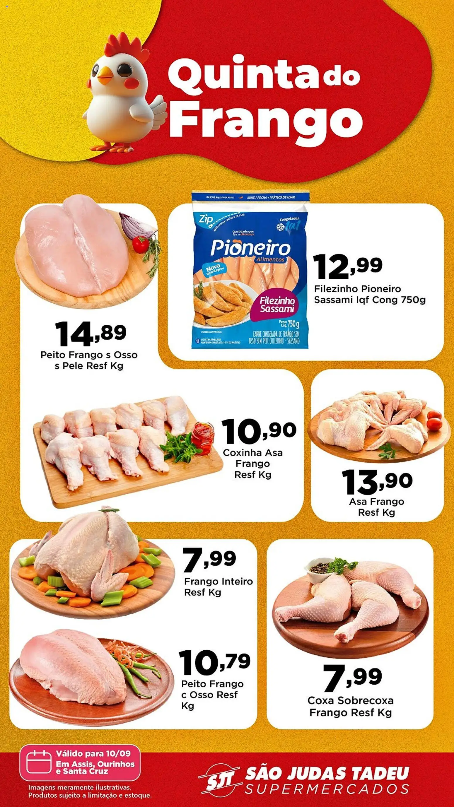 São Judas Tadeu Folheto - válido de 10/09/2026 | Página: 1 | Produtos: Frango inteiro, Carne, Alimentos, Frango