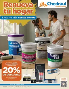Vista previa de Chedraui folleto Renueva tu hogar Llevarte más cuesta menos, nuevo folleto de la tienda, válido en México a partir del 02/10/2026