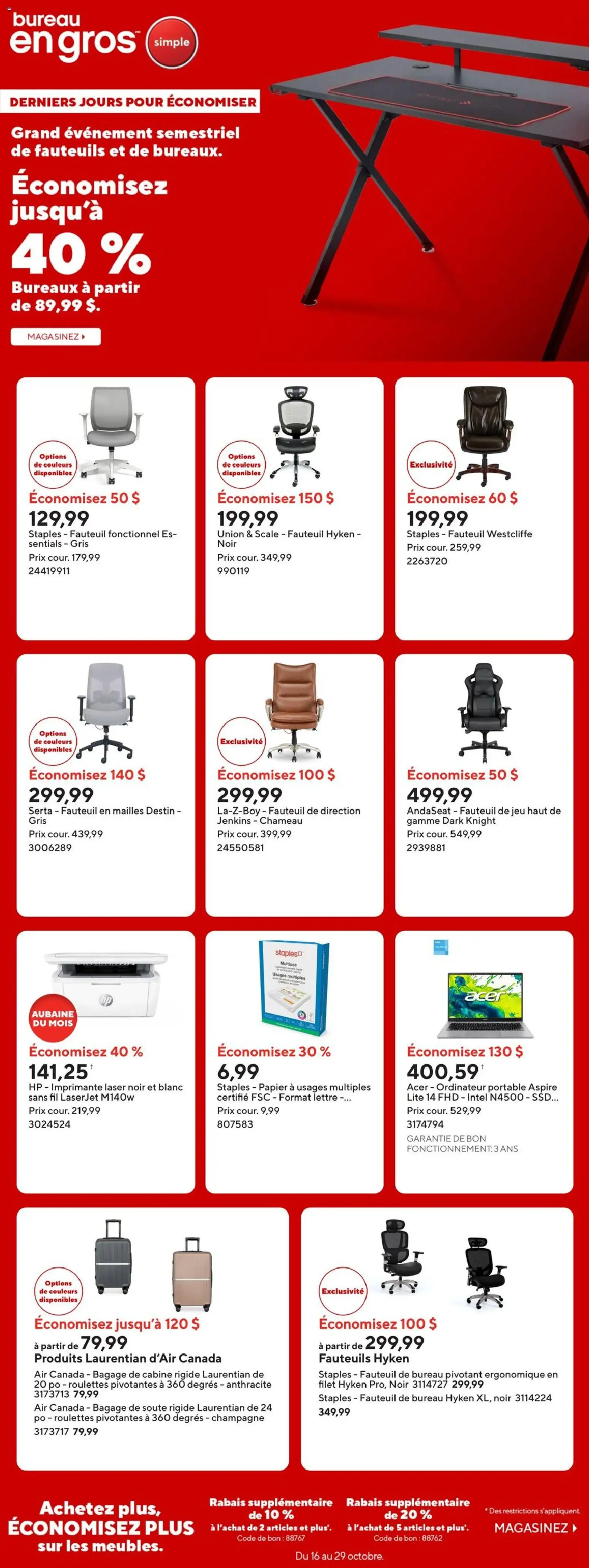 Staples flyer valid from Oct 23, 2026 | Page: 1
