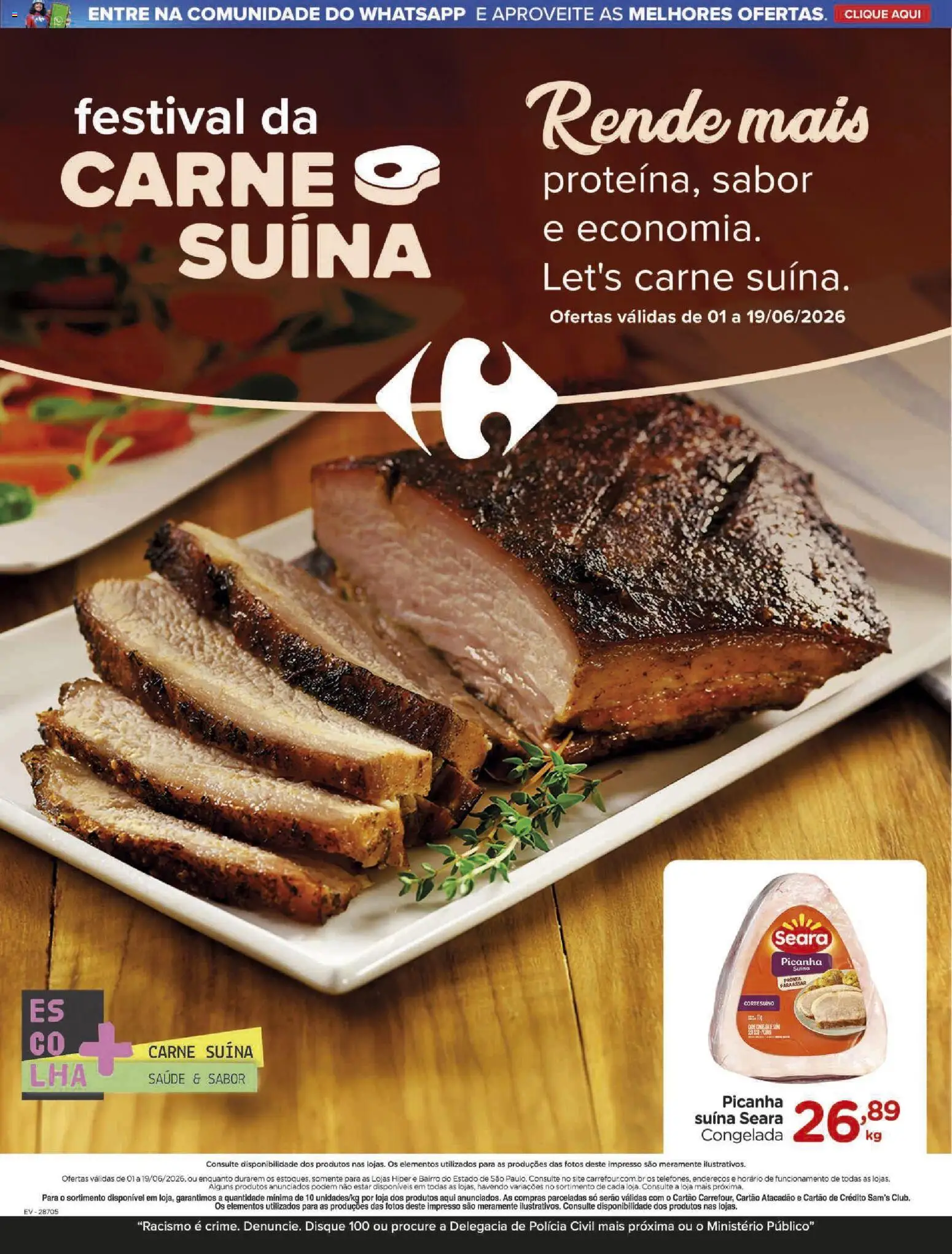Carrefour Folheto - válido de 01.06.2026 | Página: 1 | Produtos: Picanha, Carne