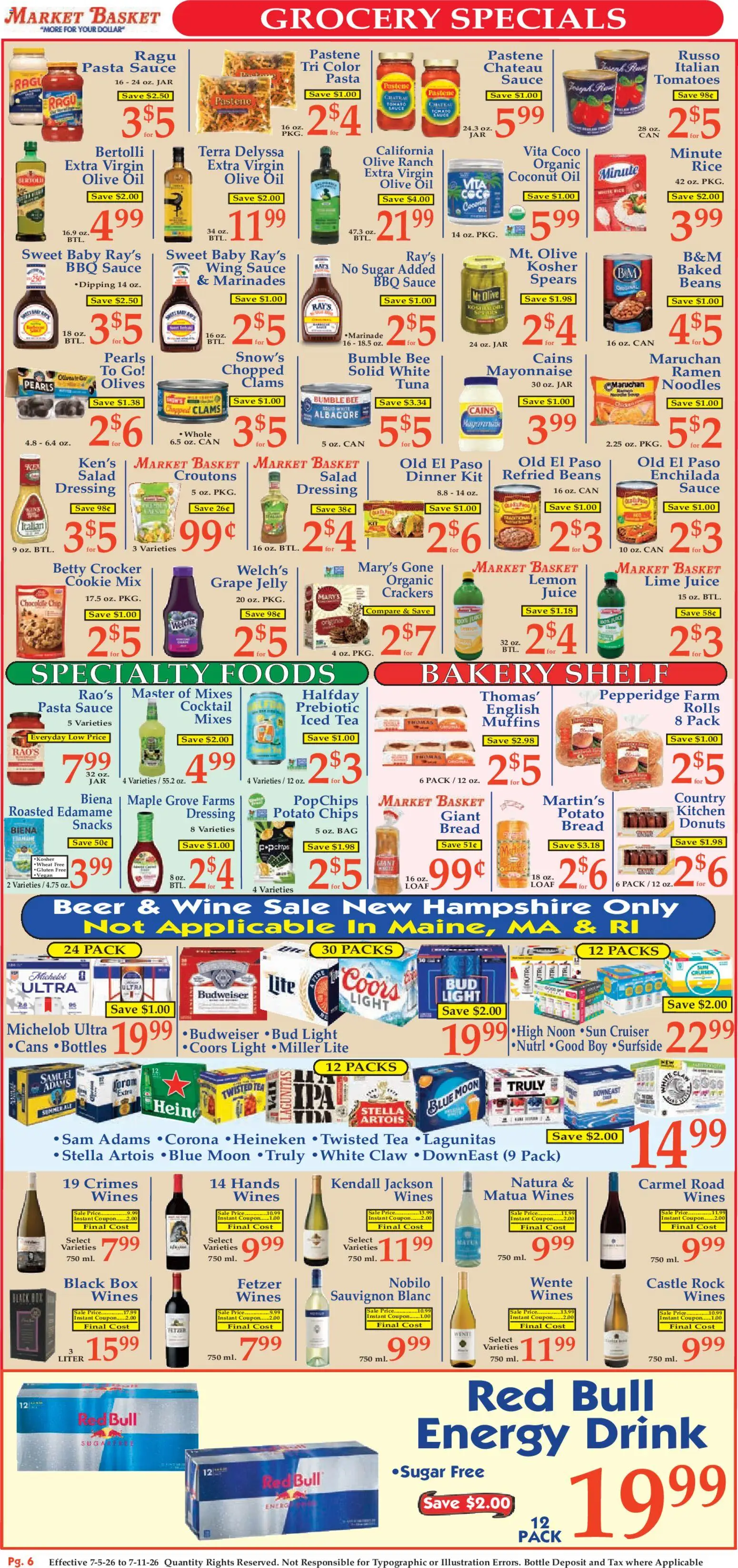 Market Basket Ad - valid from 07/05/2026 | Page: 6 | Products: Beer, Tea, Sauce, Lemon