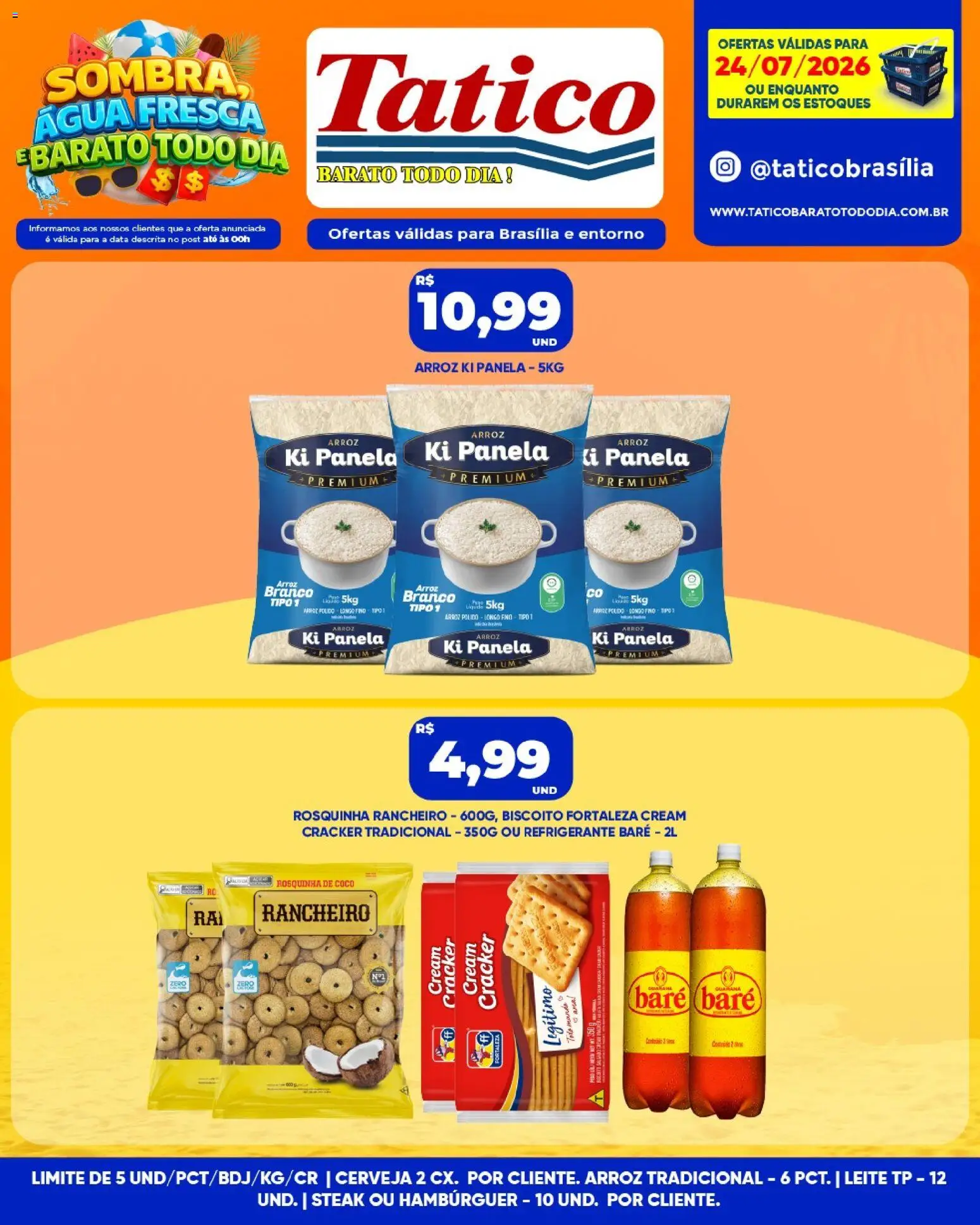 Tatico Folheto - válido de 25/07/2026 | Página: 28 | Produtos: Biscoito, Panela, Cerveja, Hambúrguer