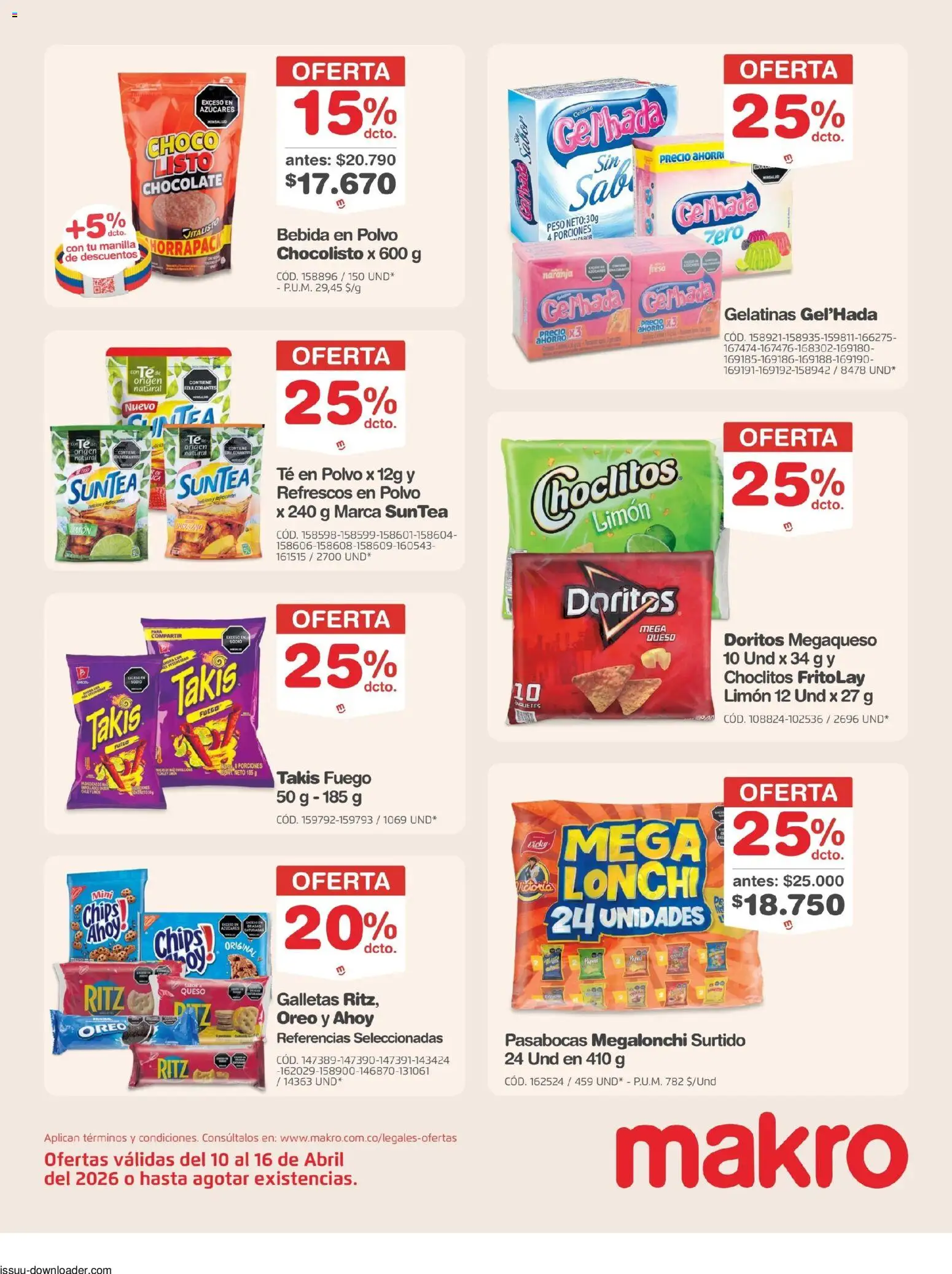 Makro revista - valida desde el 10.04.2026 | Página: 15 | Productos: Galletas, Fresa, Limón, Queso