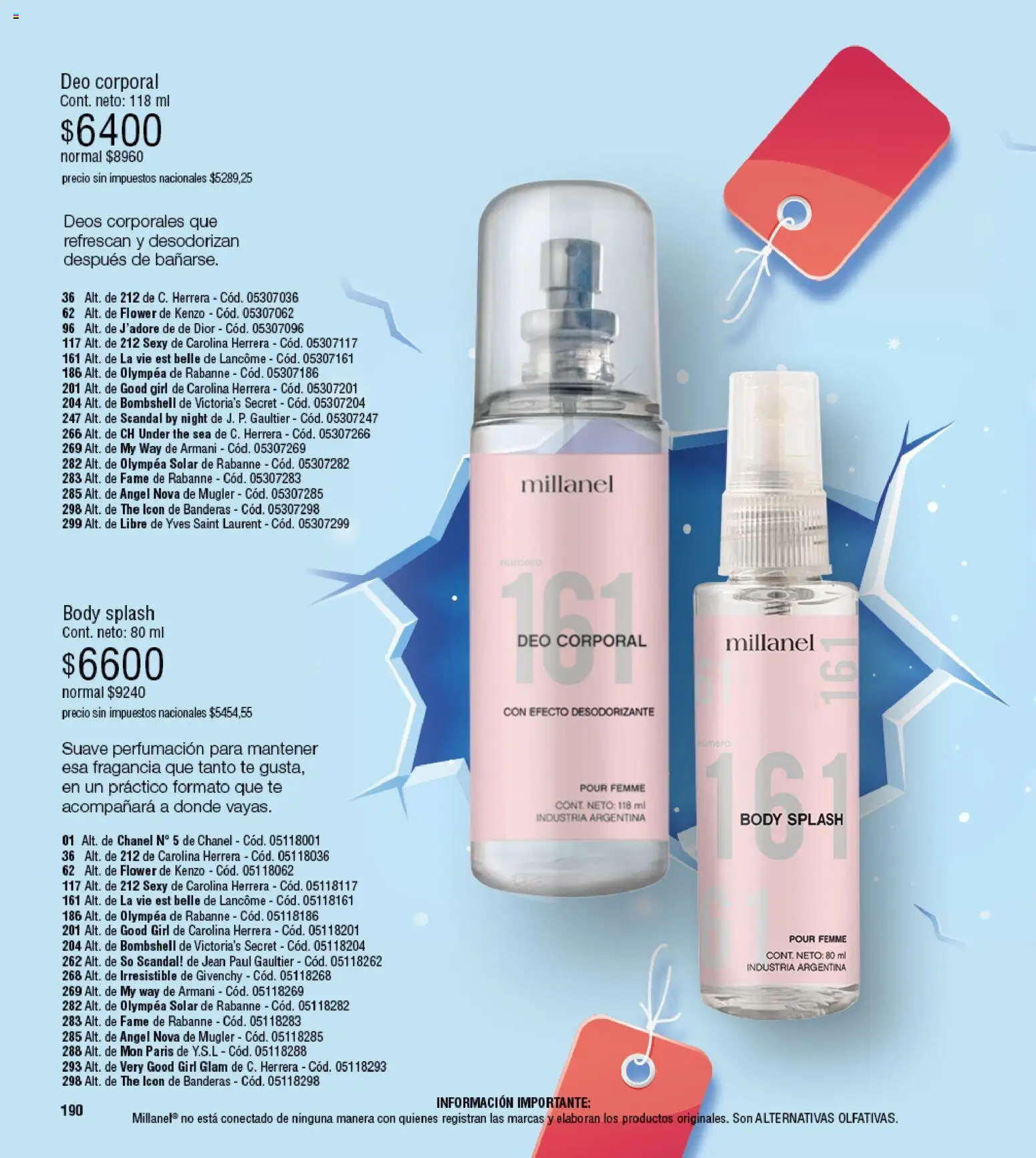 Millanel - Catálogo │ válido desde el 20/07/2026 | Página: 214 | Productos: Jean, Body, Fragancia, Té