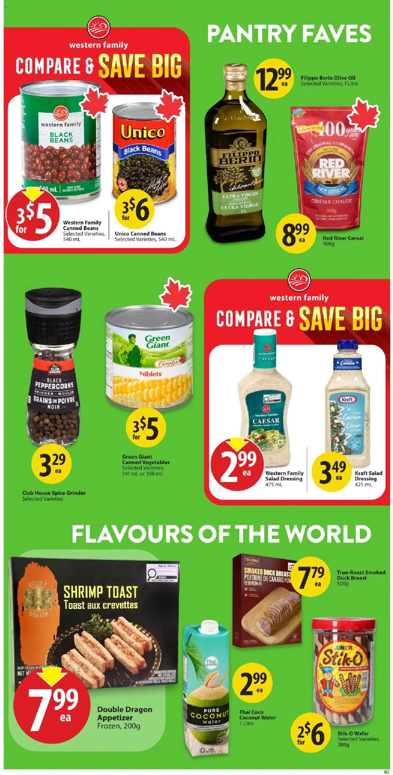 Save on foods flyer valid from Aug 13, 2026 | Page: 20 | Products: Coconut, Roast, Duck breast, Beans