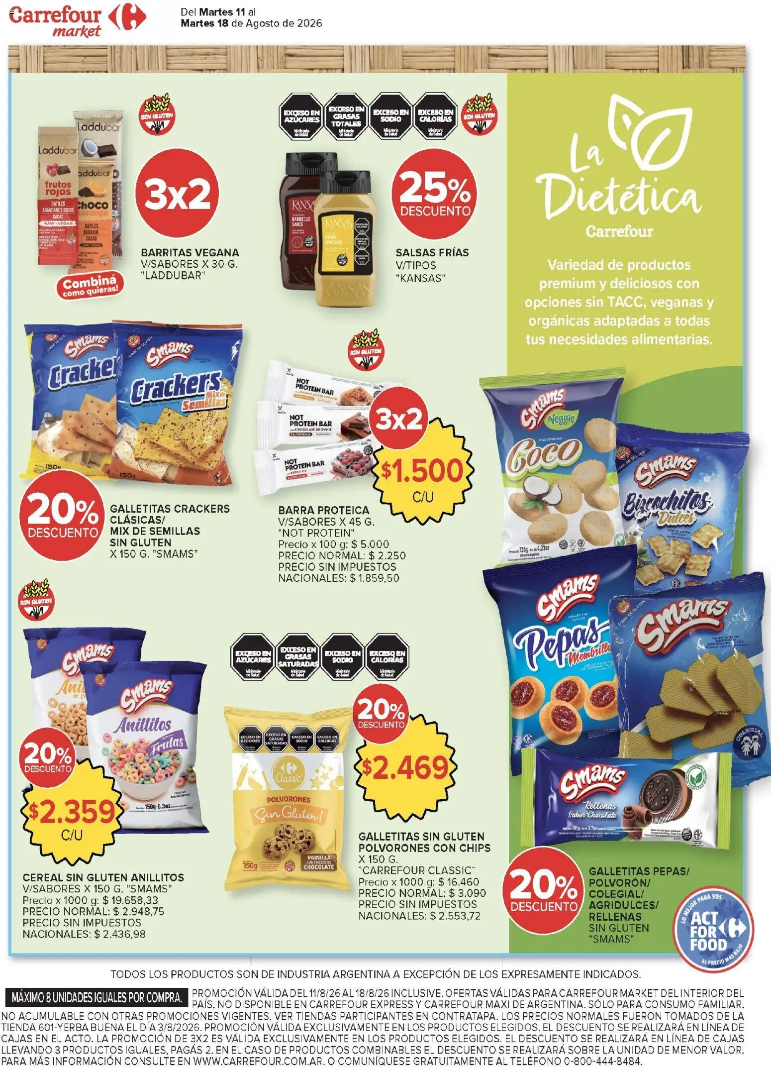 Carrefour ofertas │ válido desde el 11/08/2026 | Página: 53 | Productos: Teléfono, Vainilla, Galletitas, Chocolate