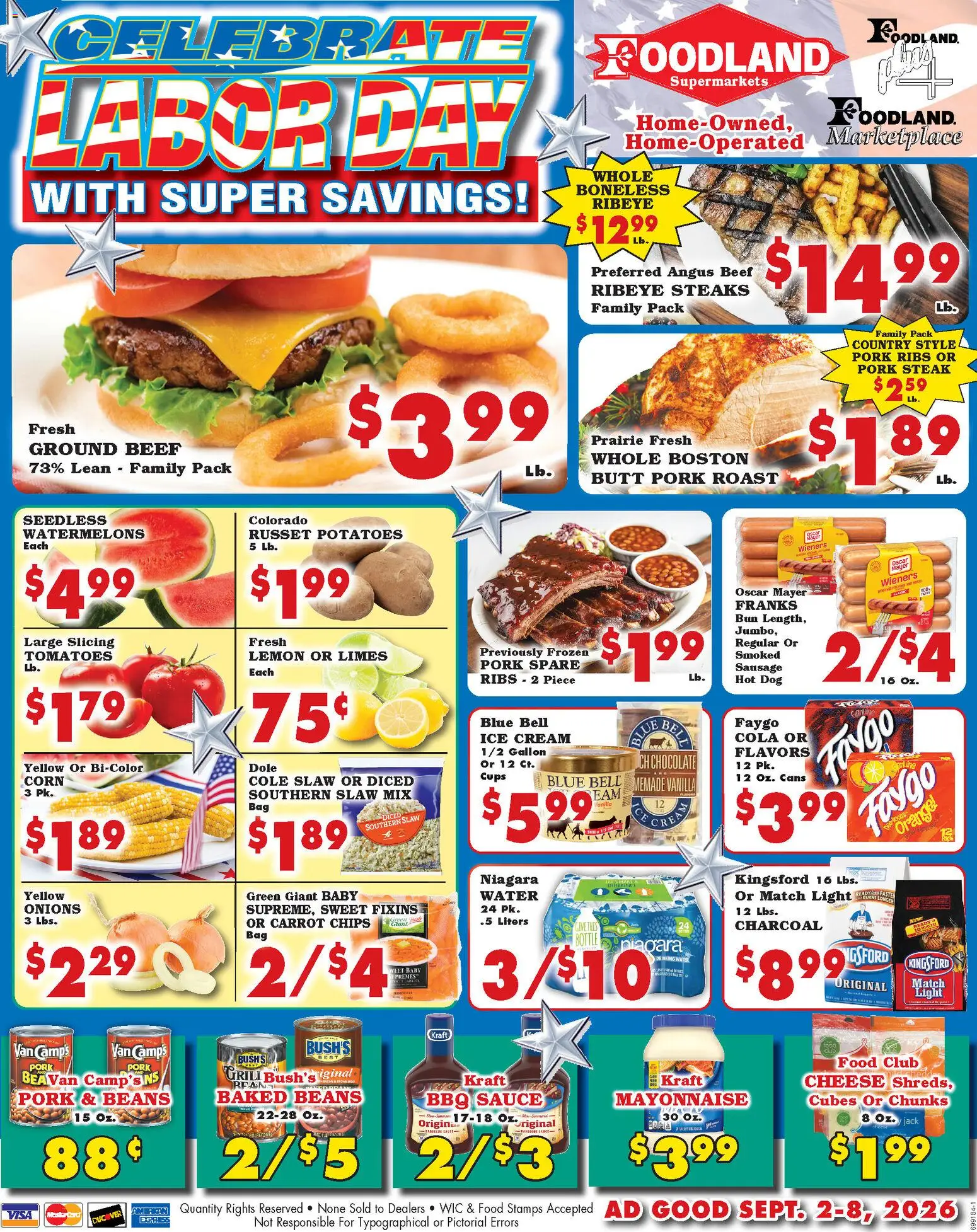 Foodland Weekly Ad - Supermarkets - valid from 09/02/2026 | Page: 1 | Products: Ice cream, Mayonnaise, Sauce, Beans