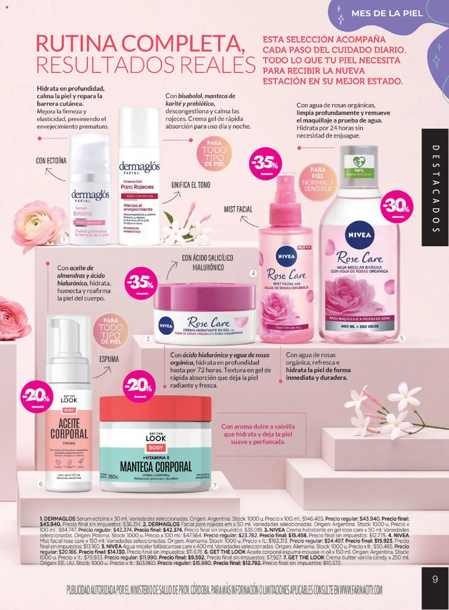 Farmacity catálogo │ válido desde el 01/09/2026 | Página: 9 | Productos: Almendras, Aceite, Serum, Crema